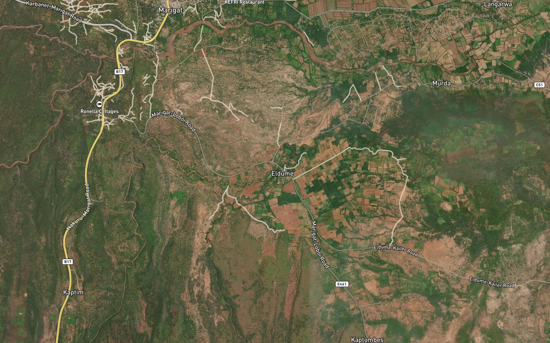 Satellite map of the Chebaran