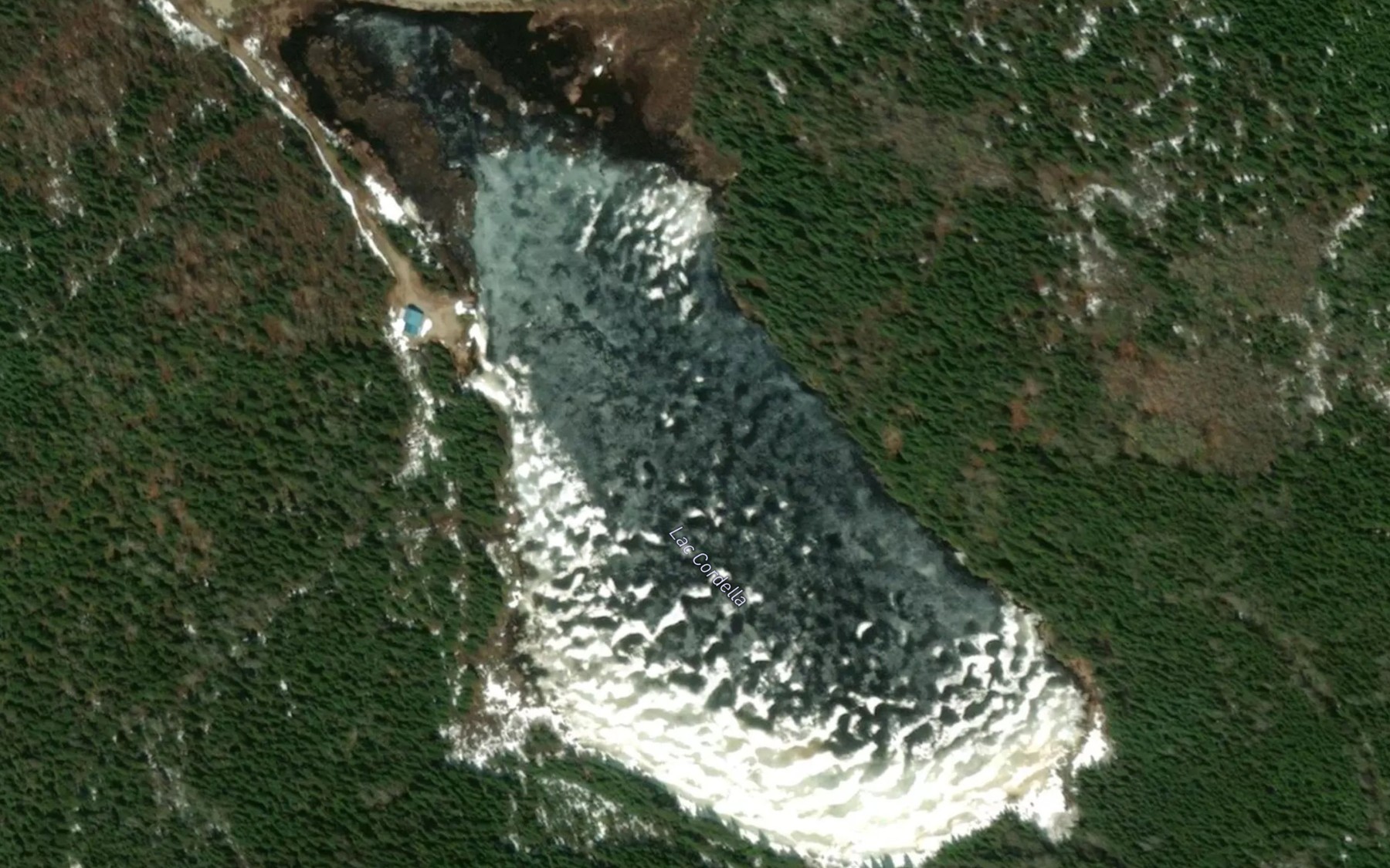 Satellite map of the Lac Cordella