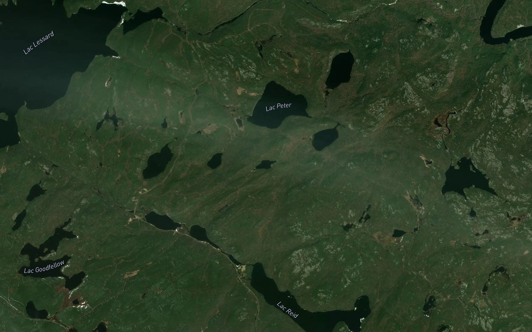 Satellite map of the Lac de la Sati