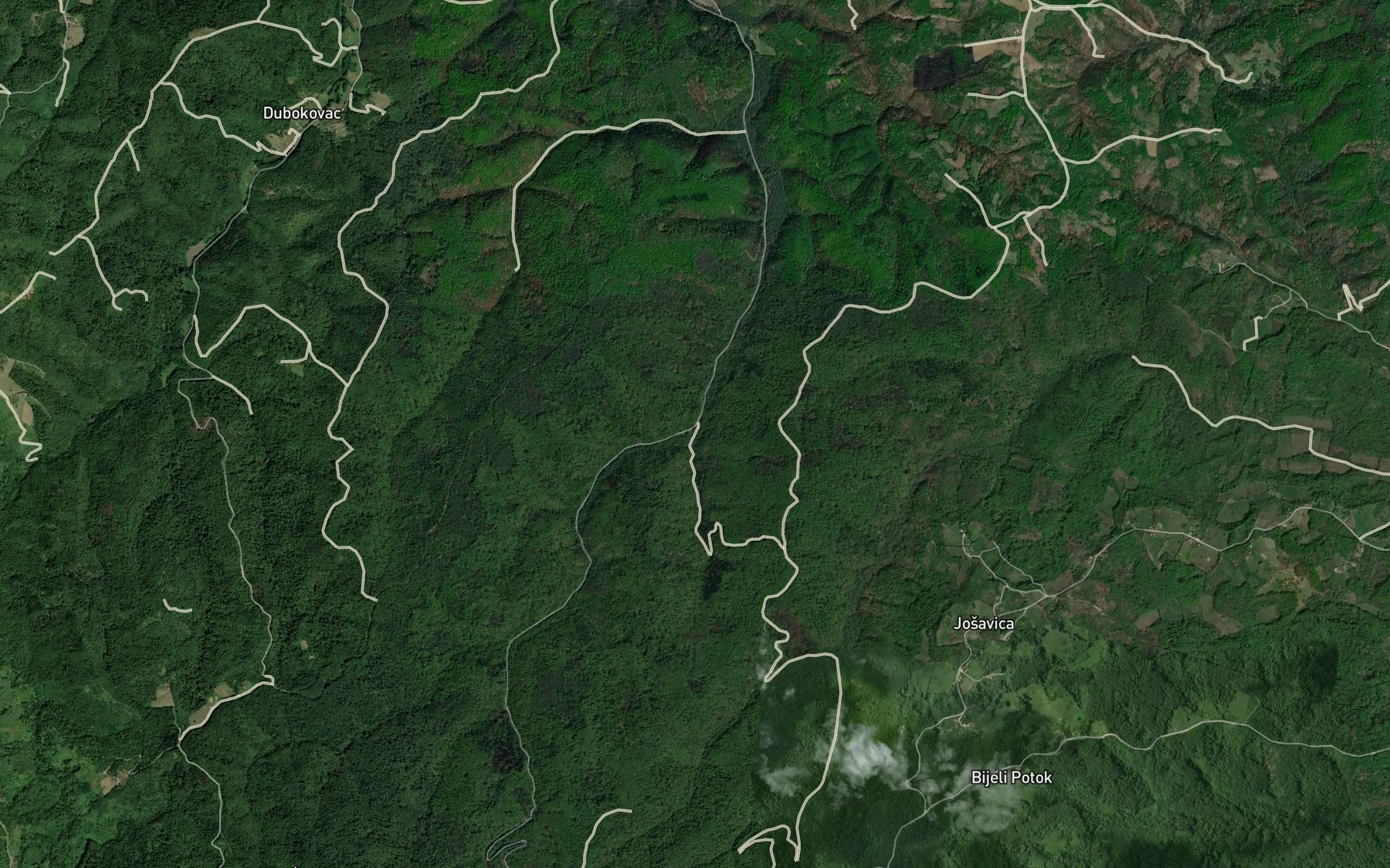 Satellite map of the Mala Kamenica