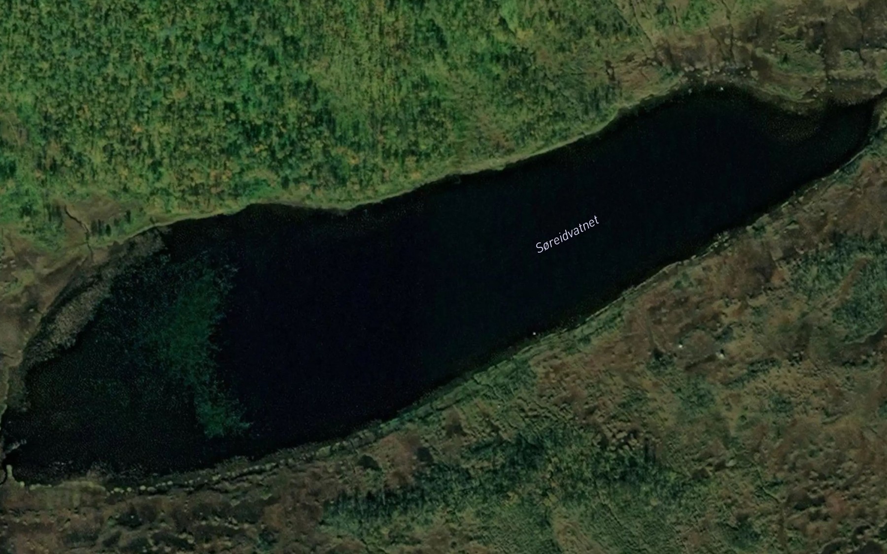 Satellite map of the Soreidvannet