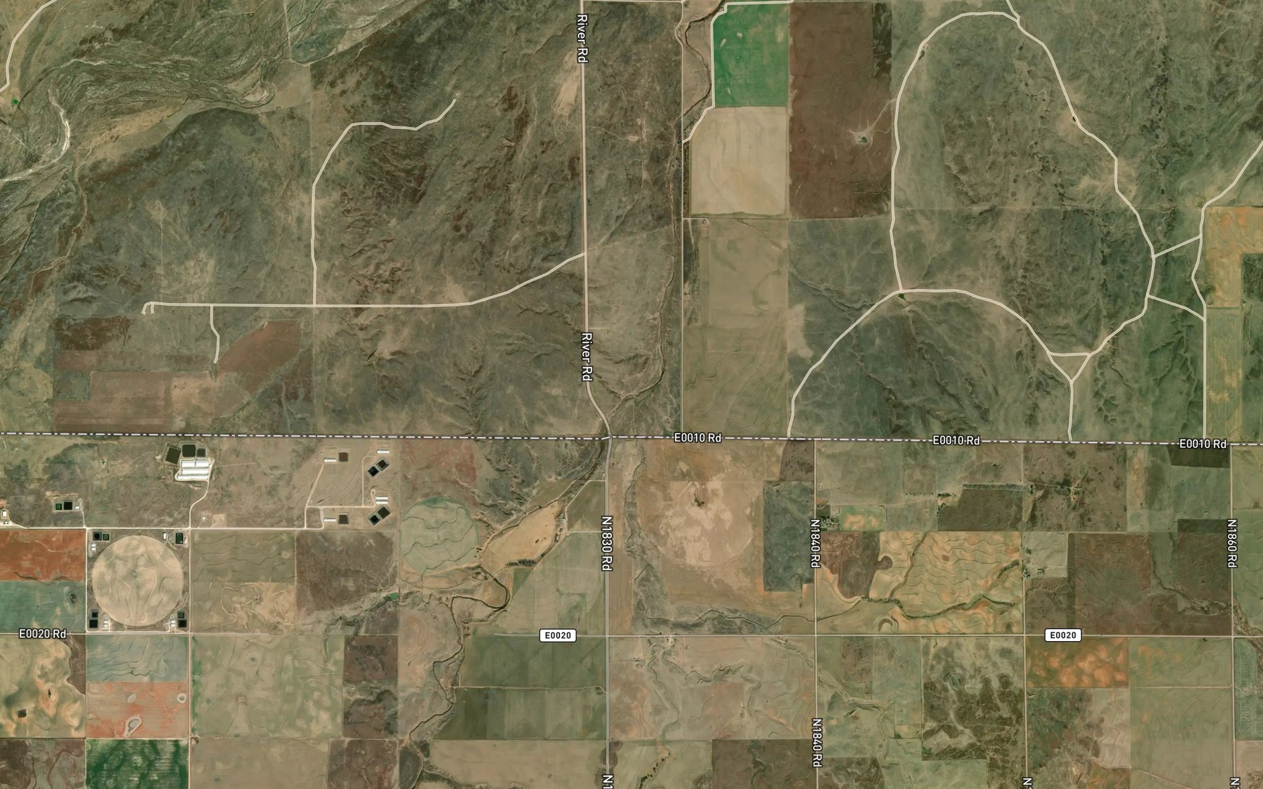 Satellite map of the Redoubt Creek