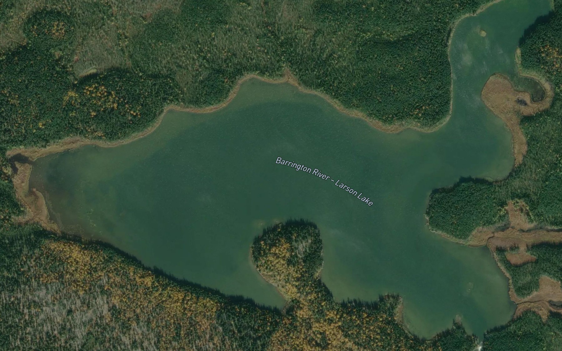Satellite map of the Larson Lake