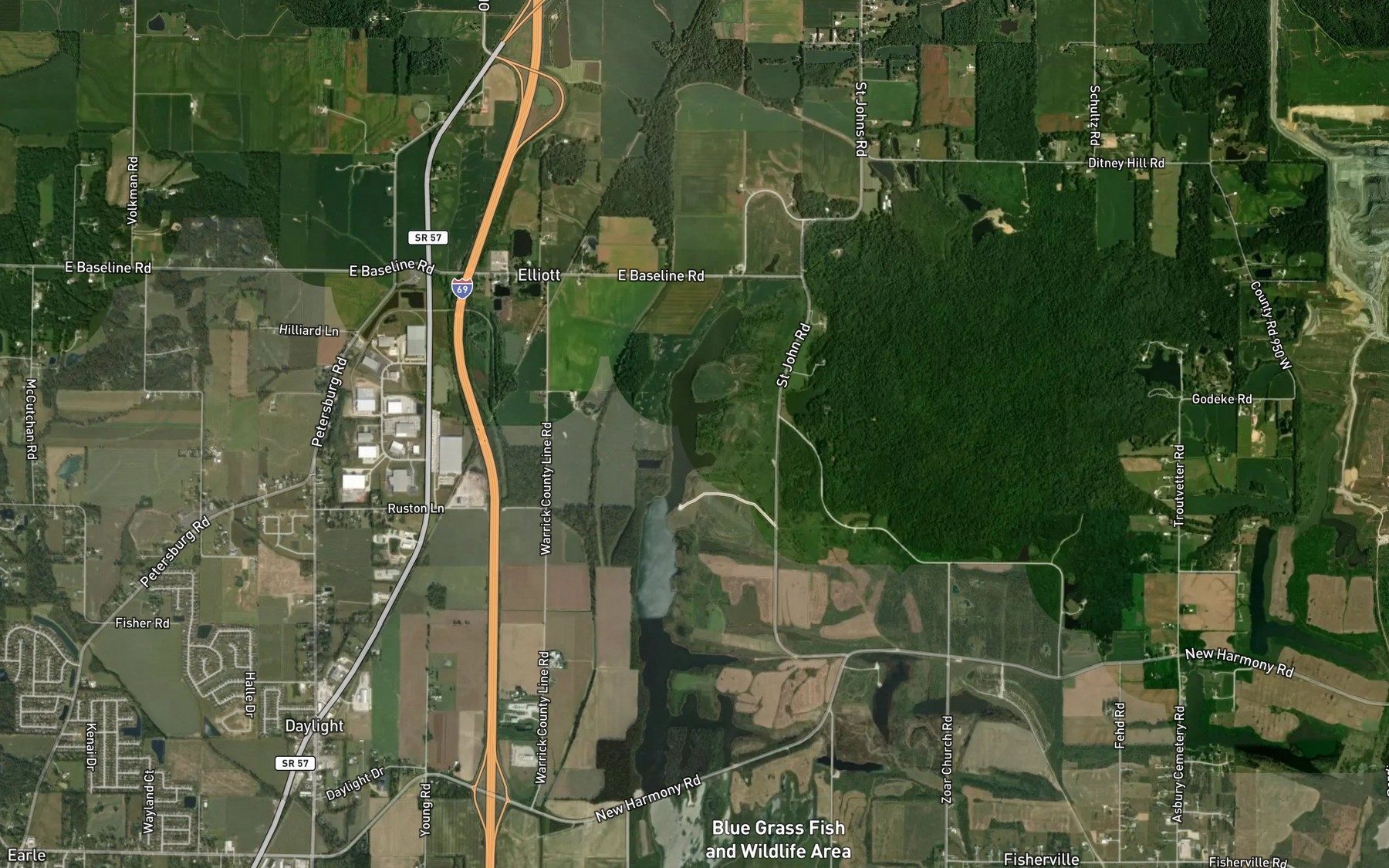 Satellite map of the Spot 8