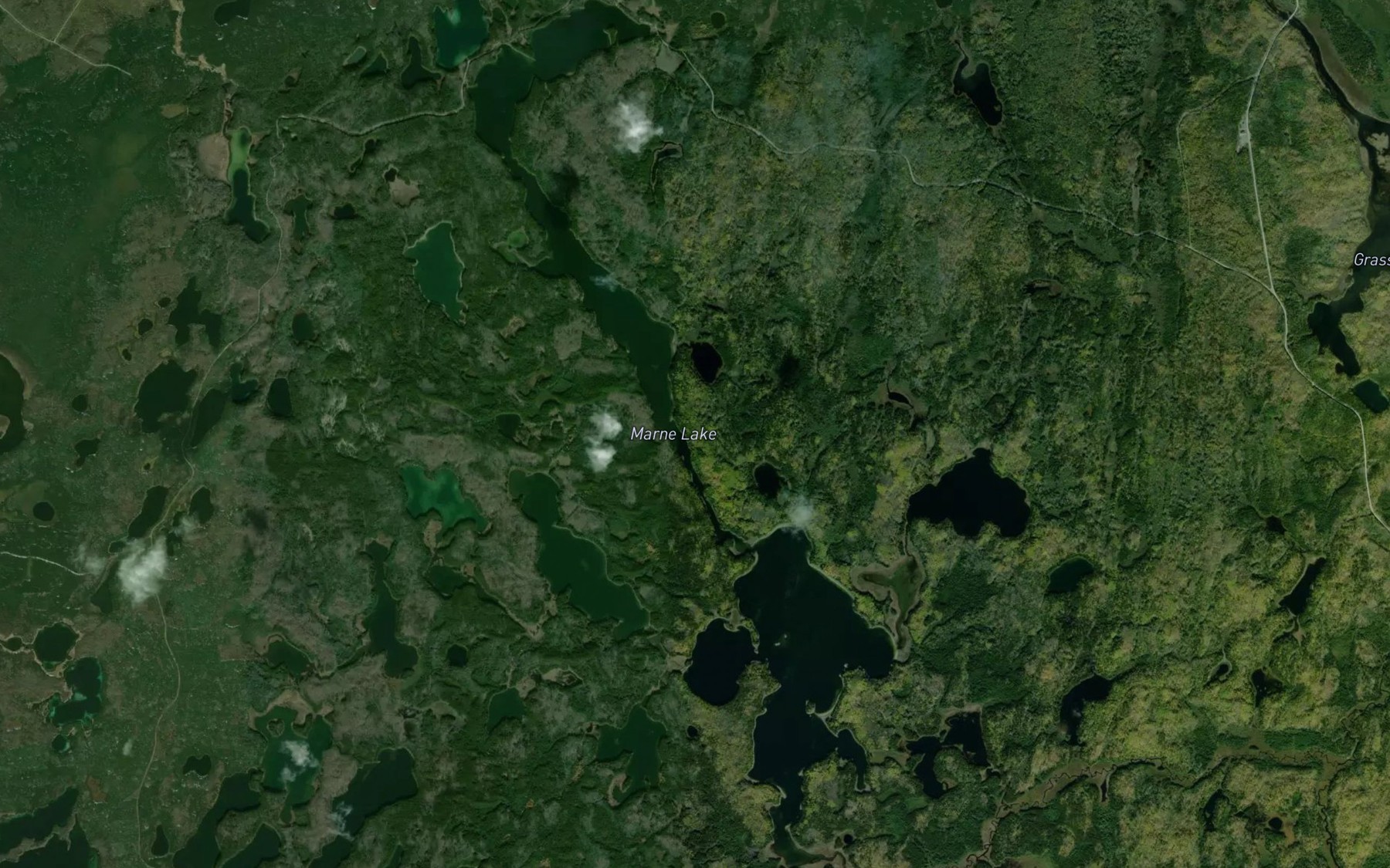 Satellite map of the Marne Lake