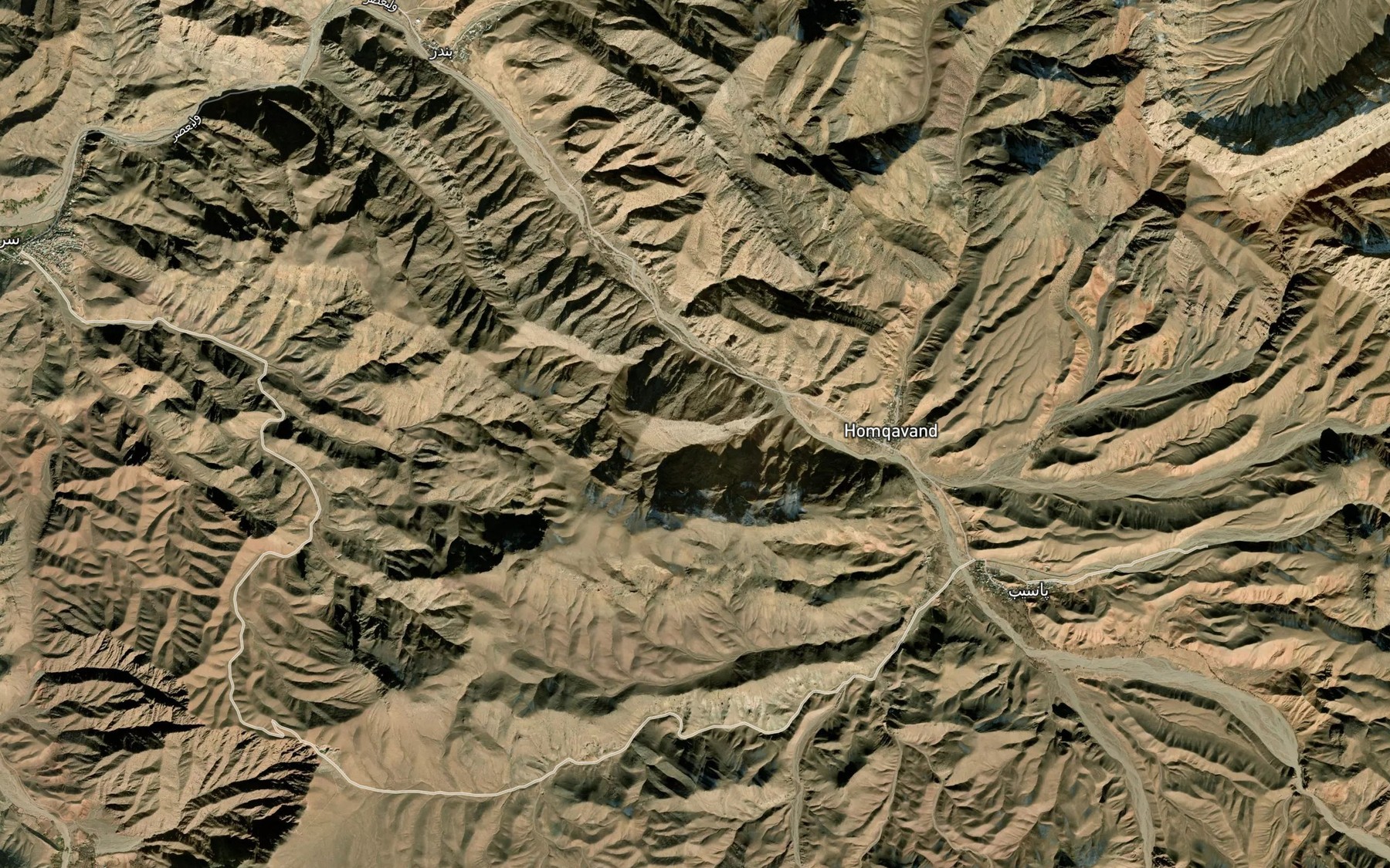 Satellite map of the Cheshmeh-ye Sheshtu