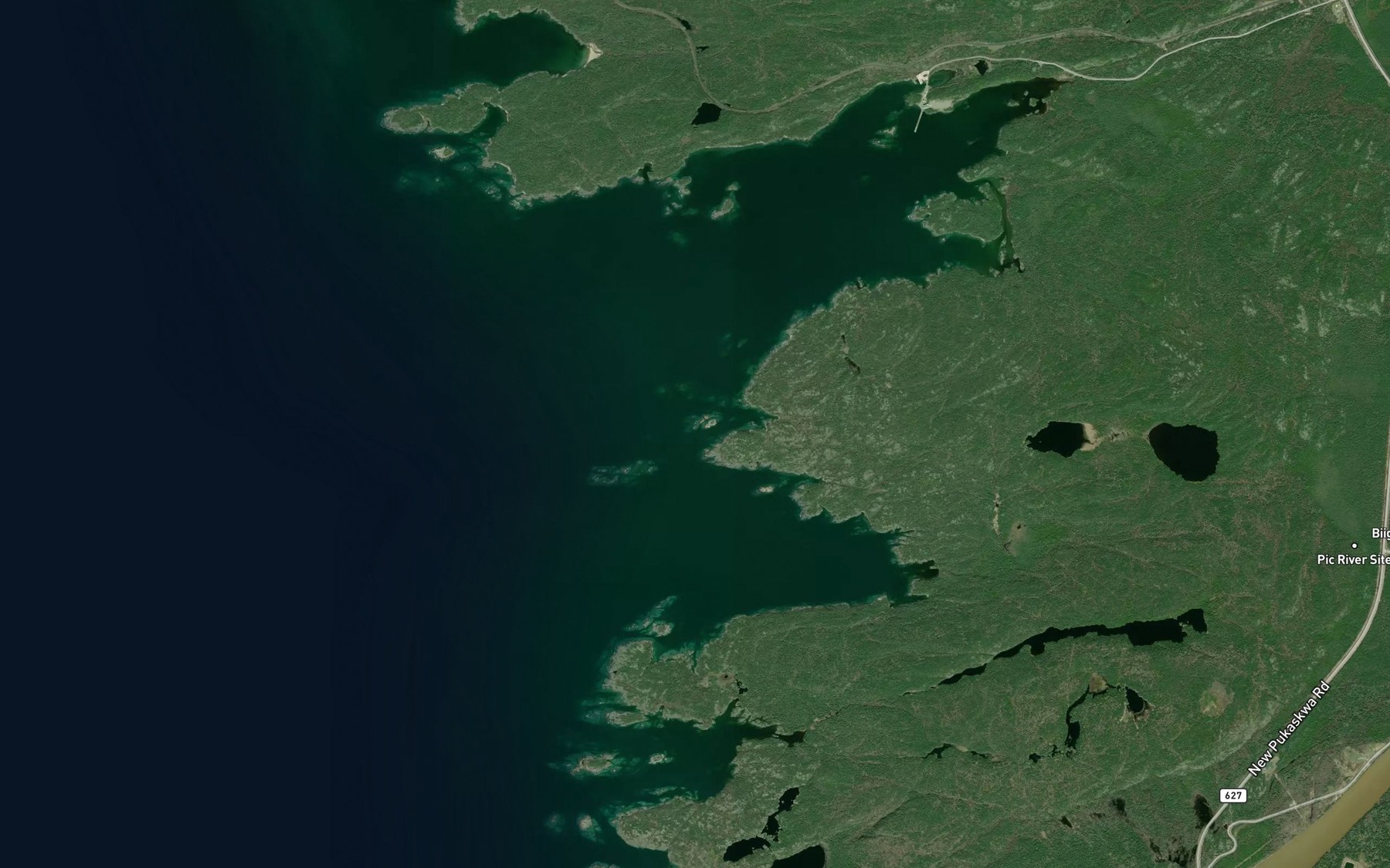 Satellite map of the Prospect Cove