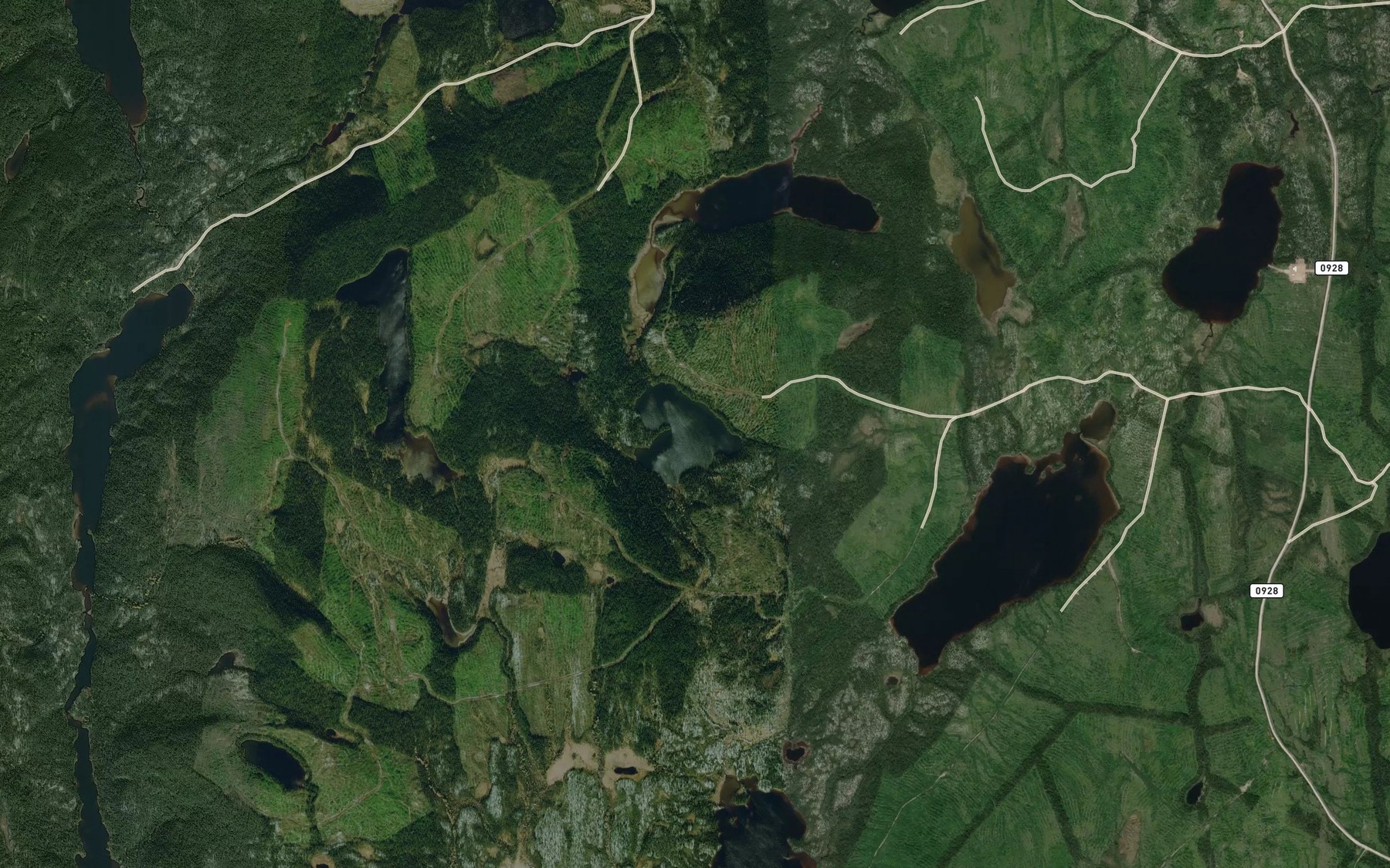 Satellite map of the Lac en Coeur