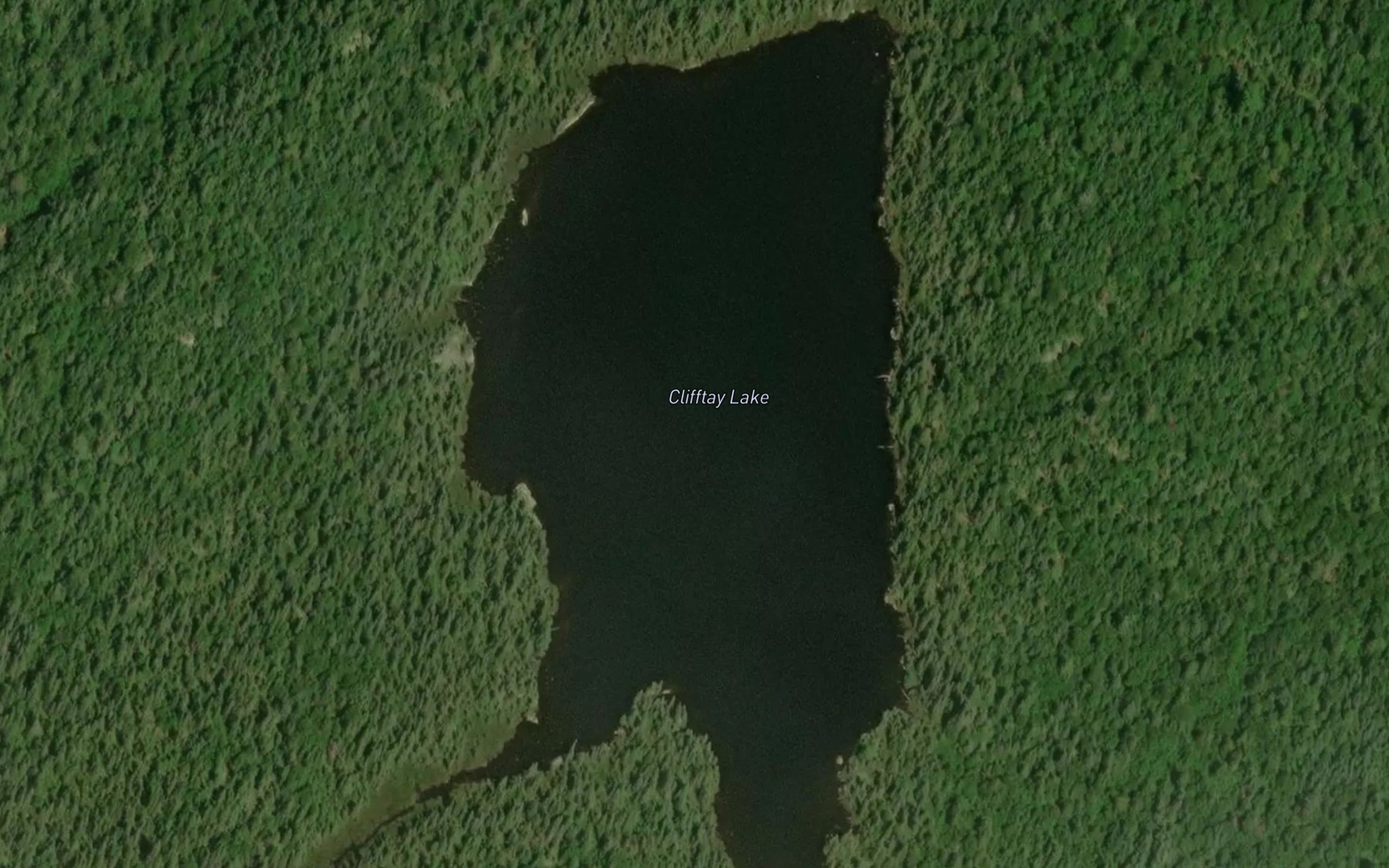 Satellite map of the Clifftay Lake