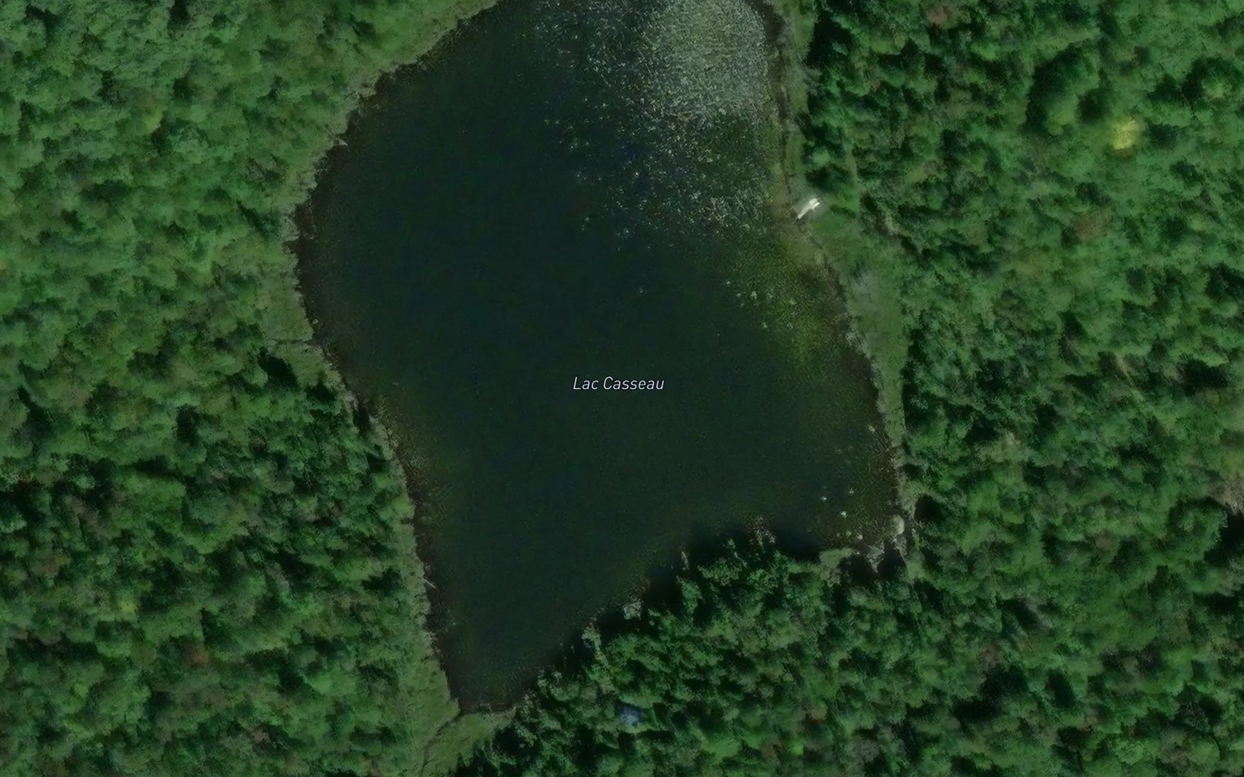 Satellite map of the Lac Casseau