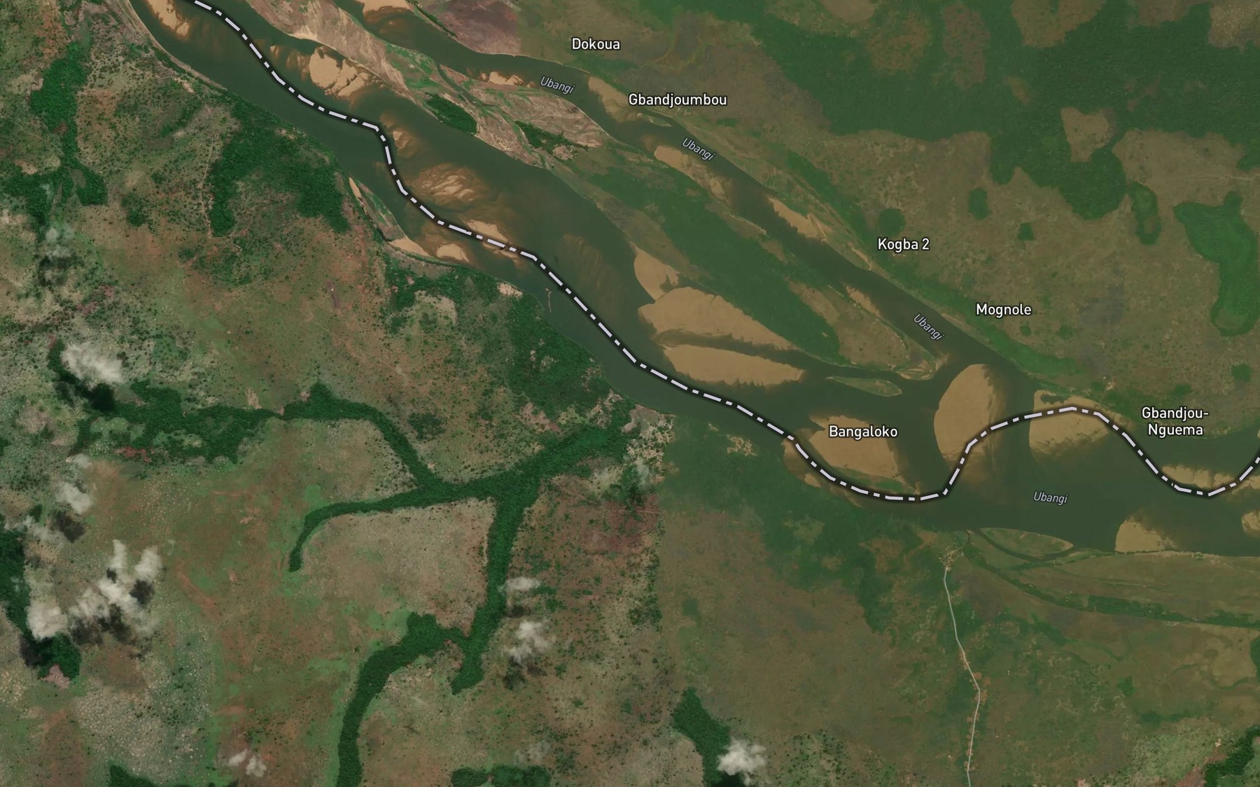 Satellite map of the Fakaba