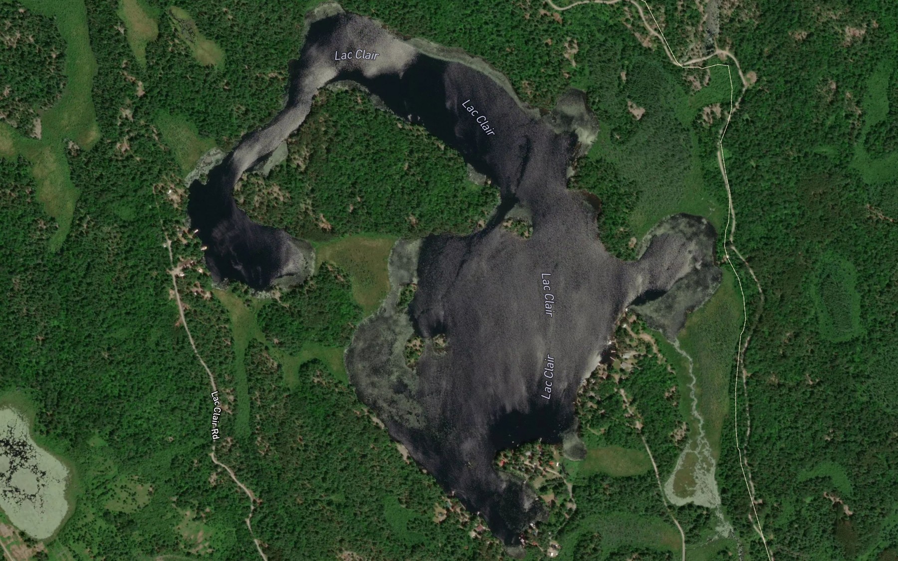 Satellite map of the Lac Clair