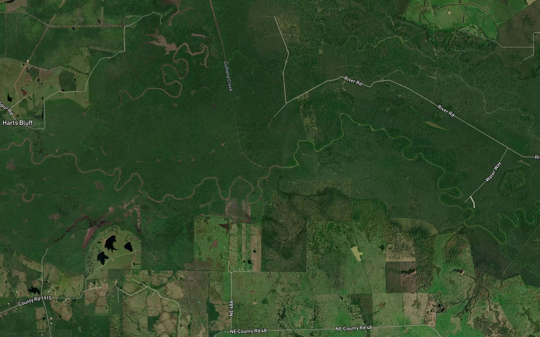 Satellite map of the Cuthand Creek