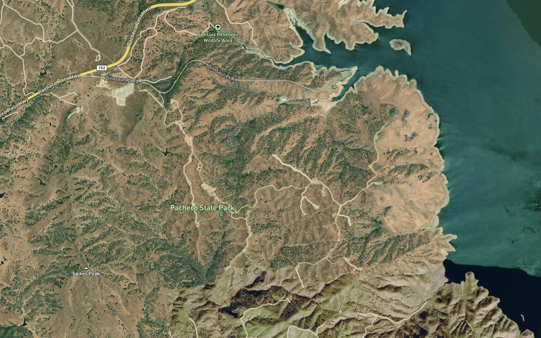 Satellite map of the Wolf Lake