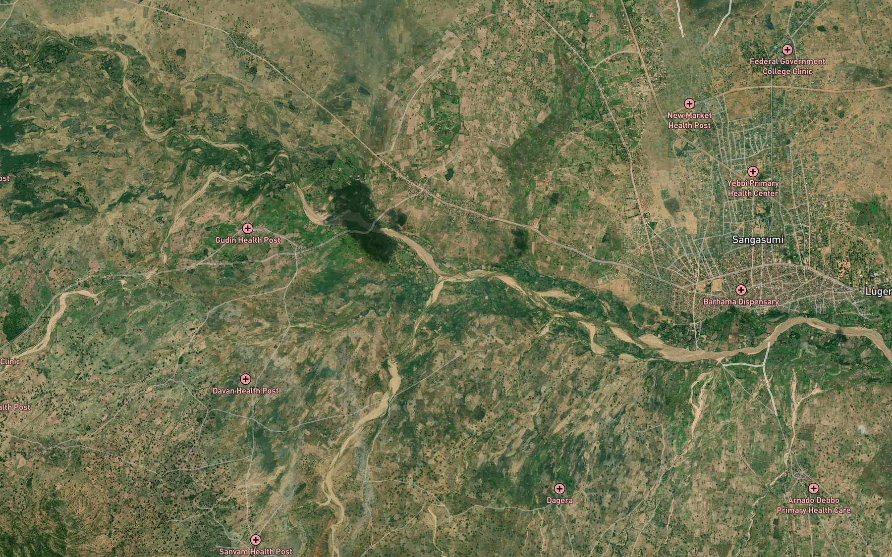 Satellite map of the RiverDagena