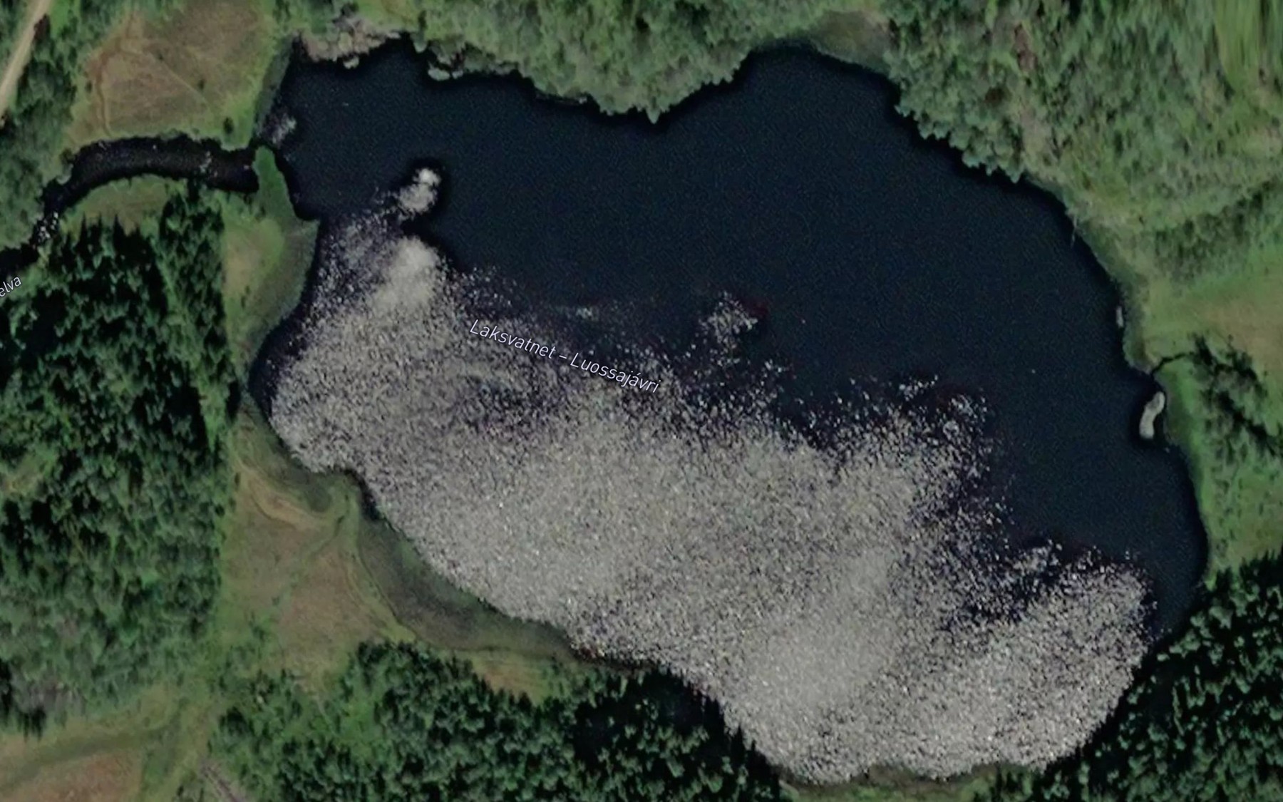 Satellite map of the Luossajavri