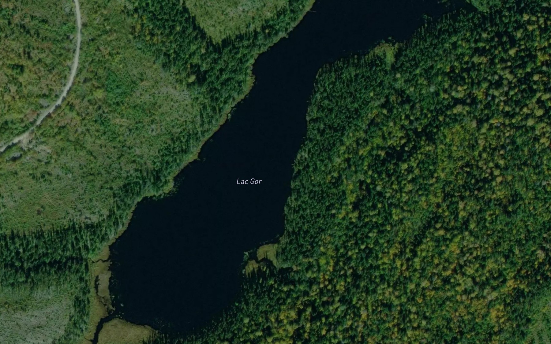 Satellite map of the Lac Gor