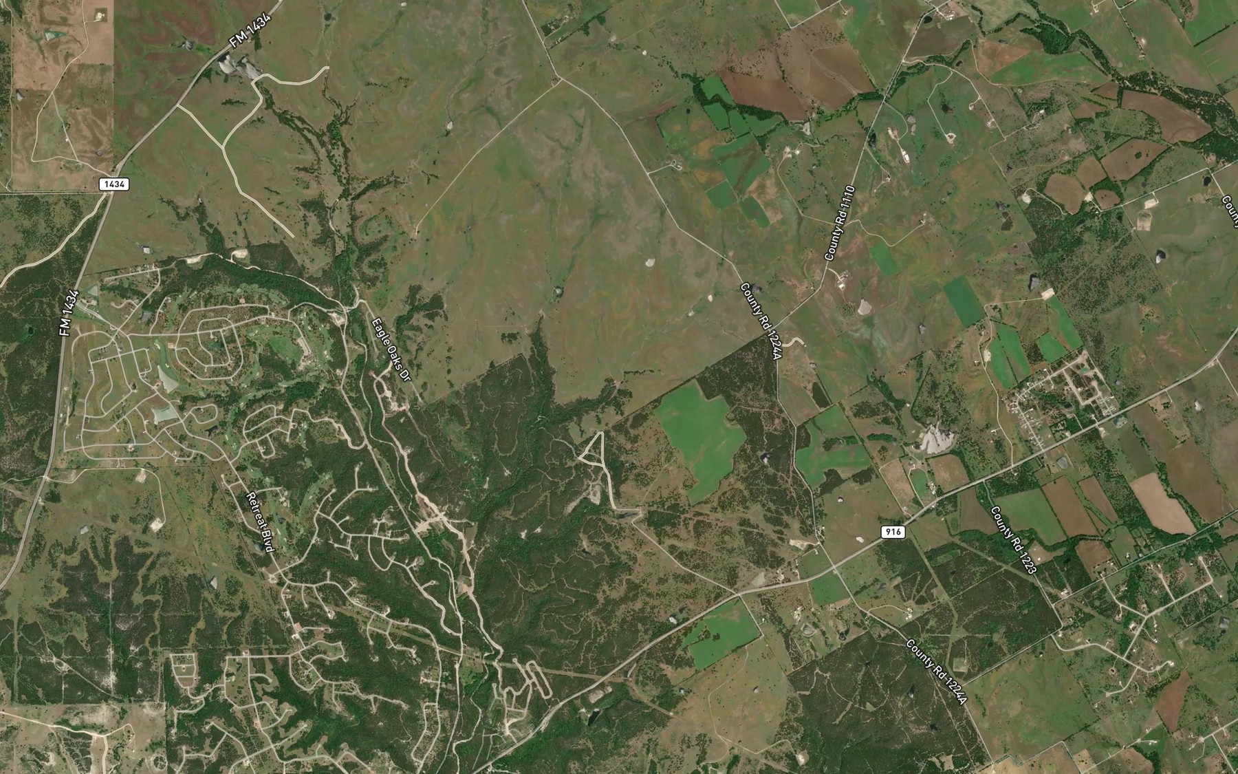 Satellite map of the Little Ham Hole Spring