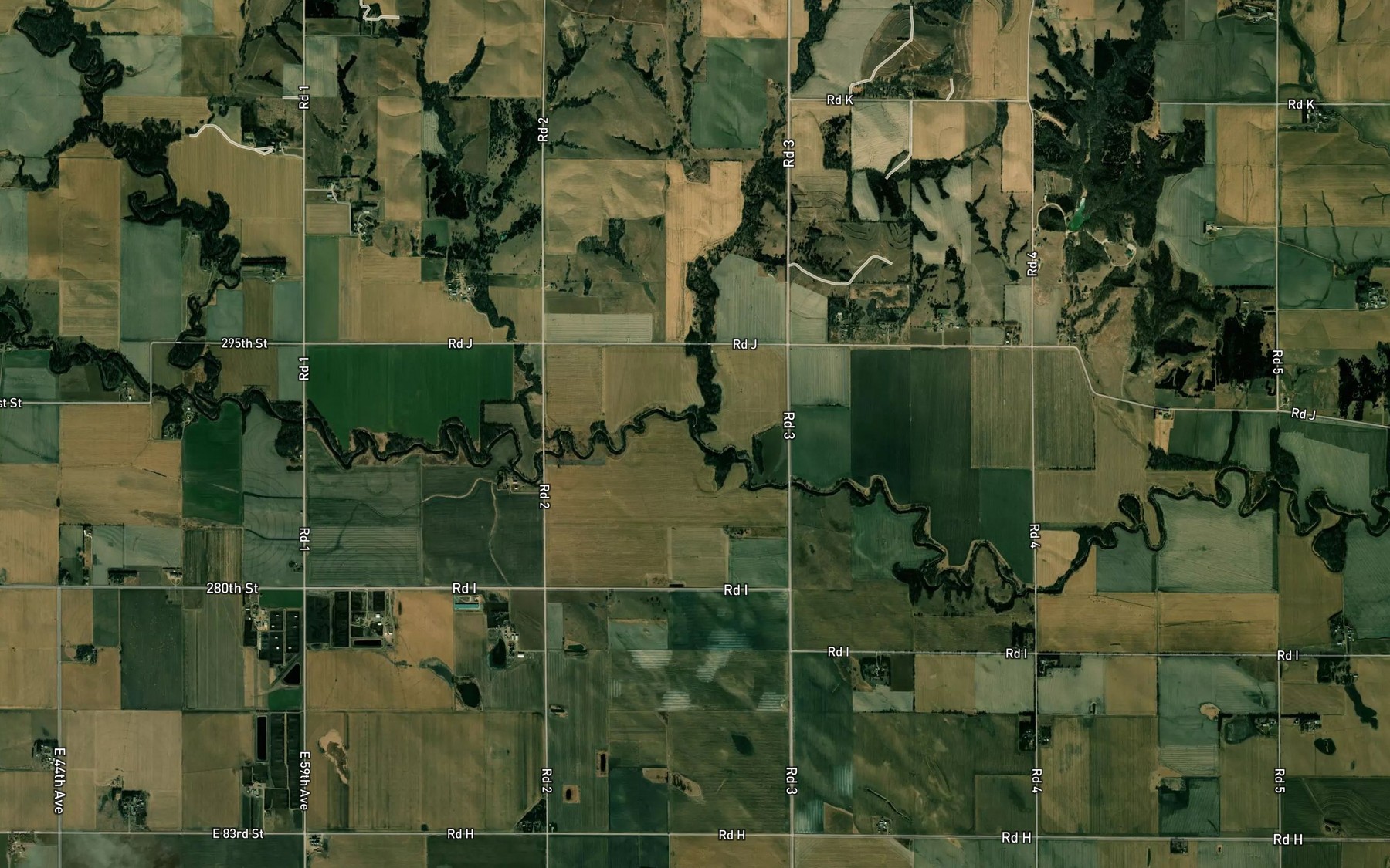 Satellite map of the Taylor Creek