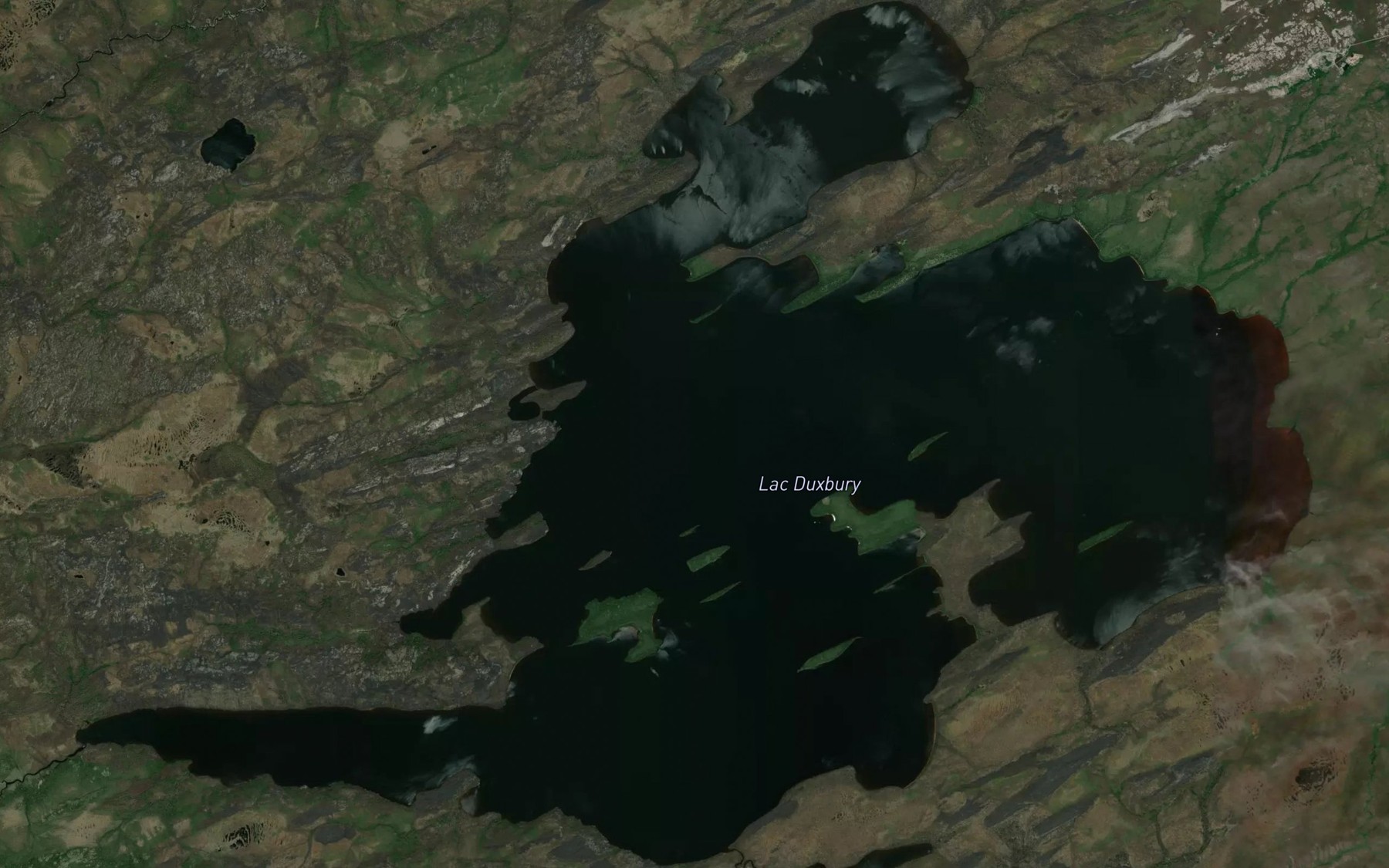 Satellite map of the Lac Duxbury
