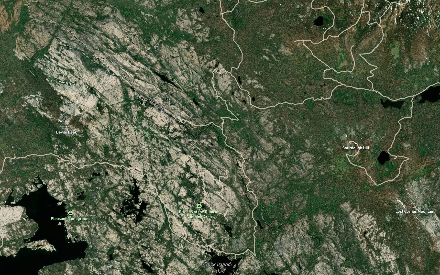 Satellite map of the Miller Creek