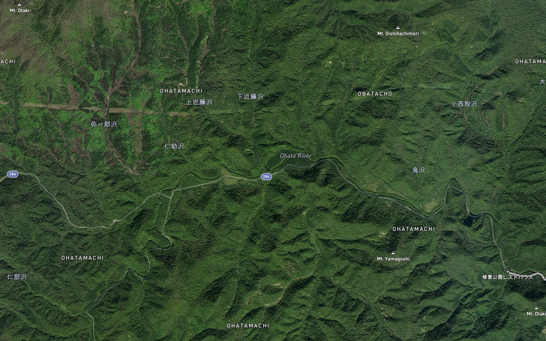 Satellite map of the Santaro Gawa