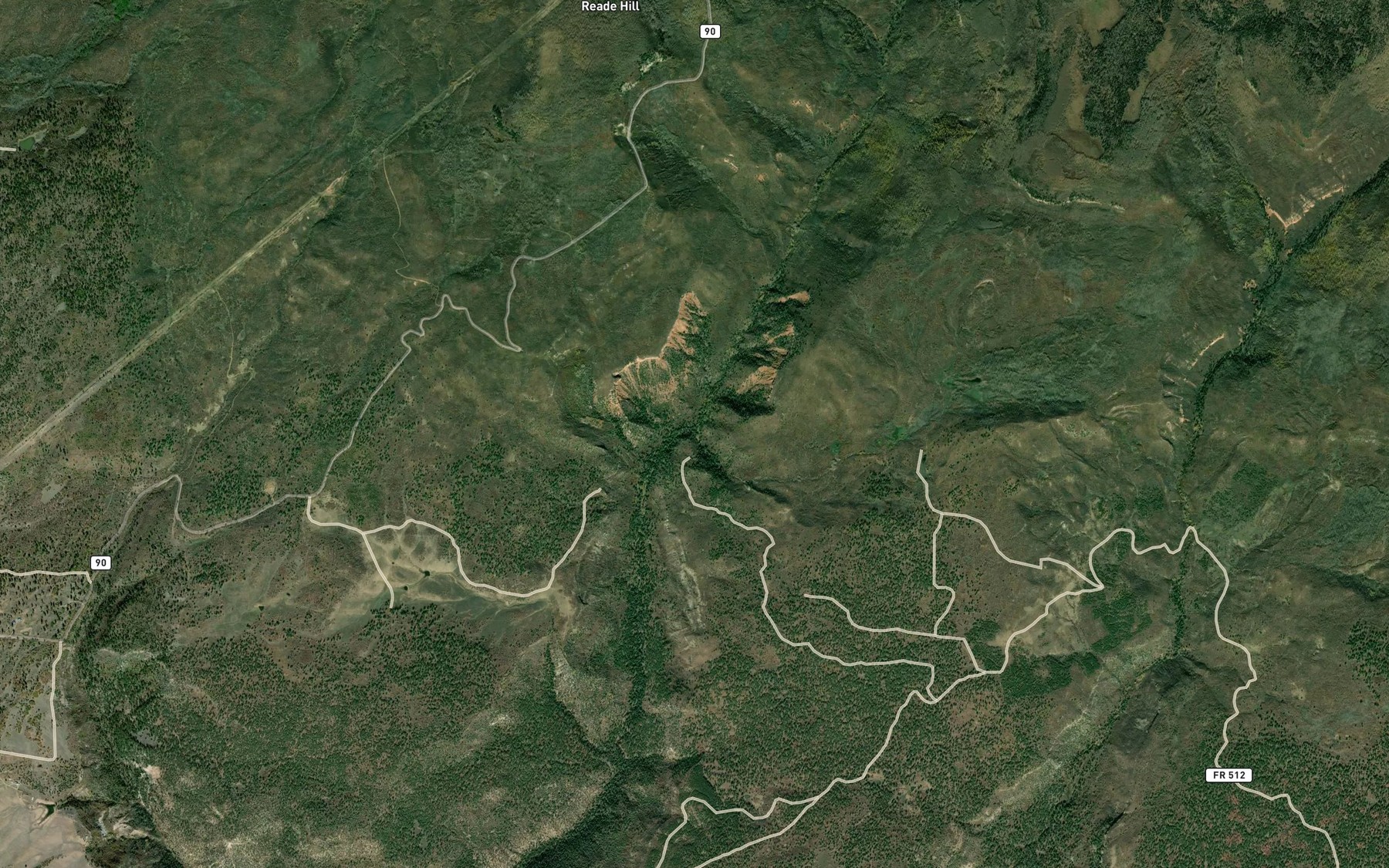 Satellite map of the Big A Creek