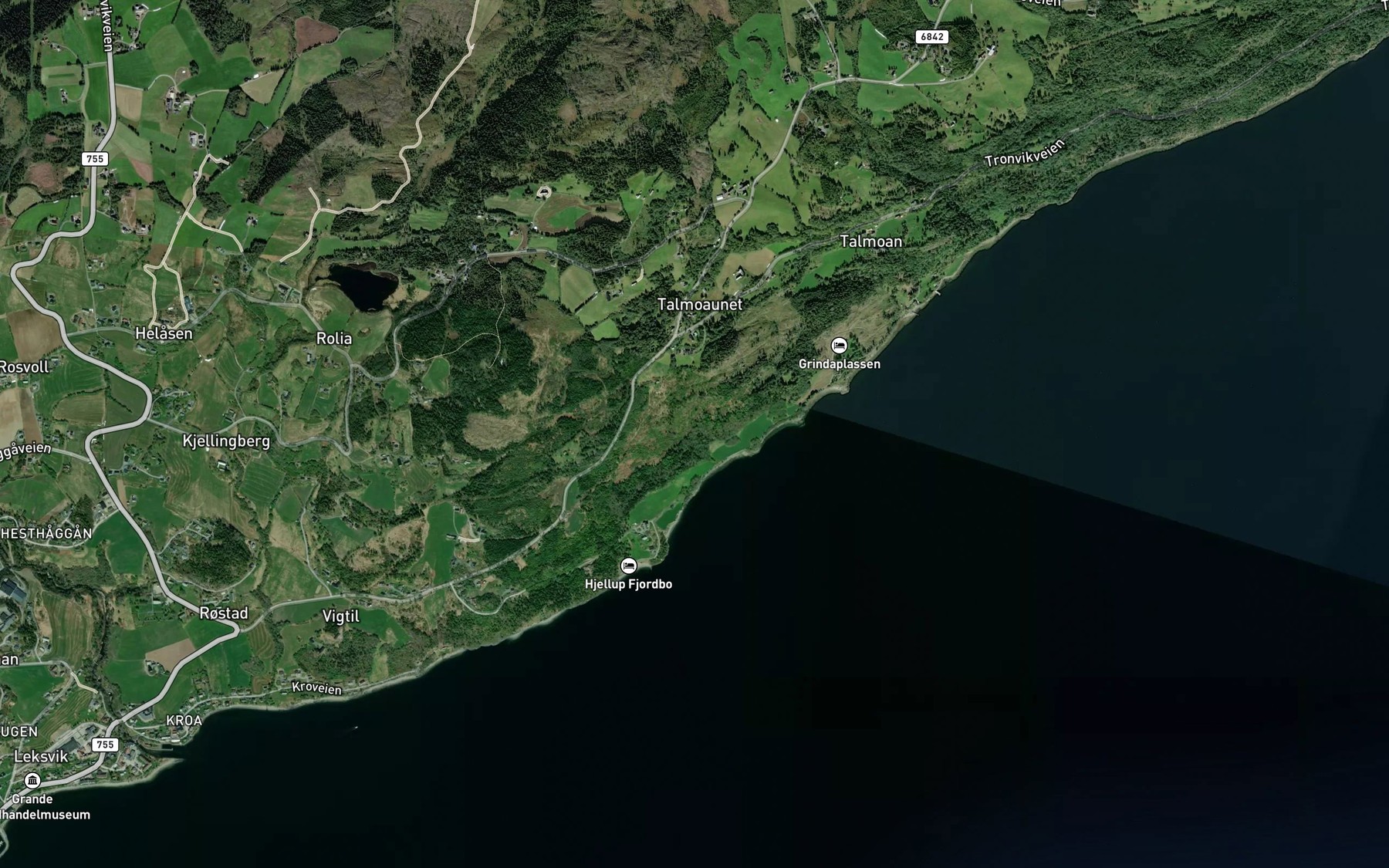 Satellite map of the Sagbekken