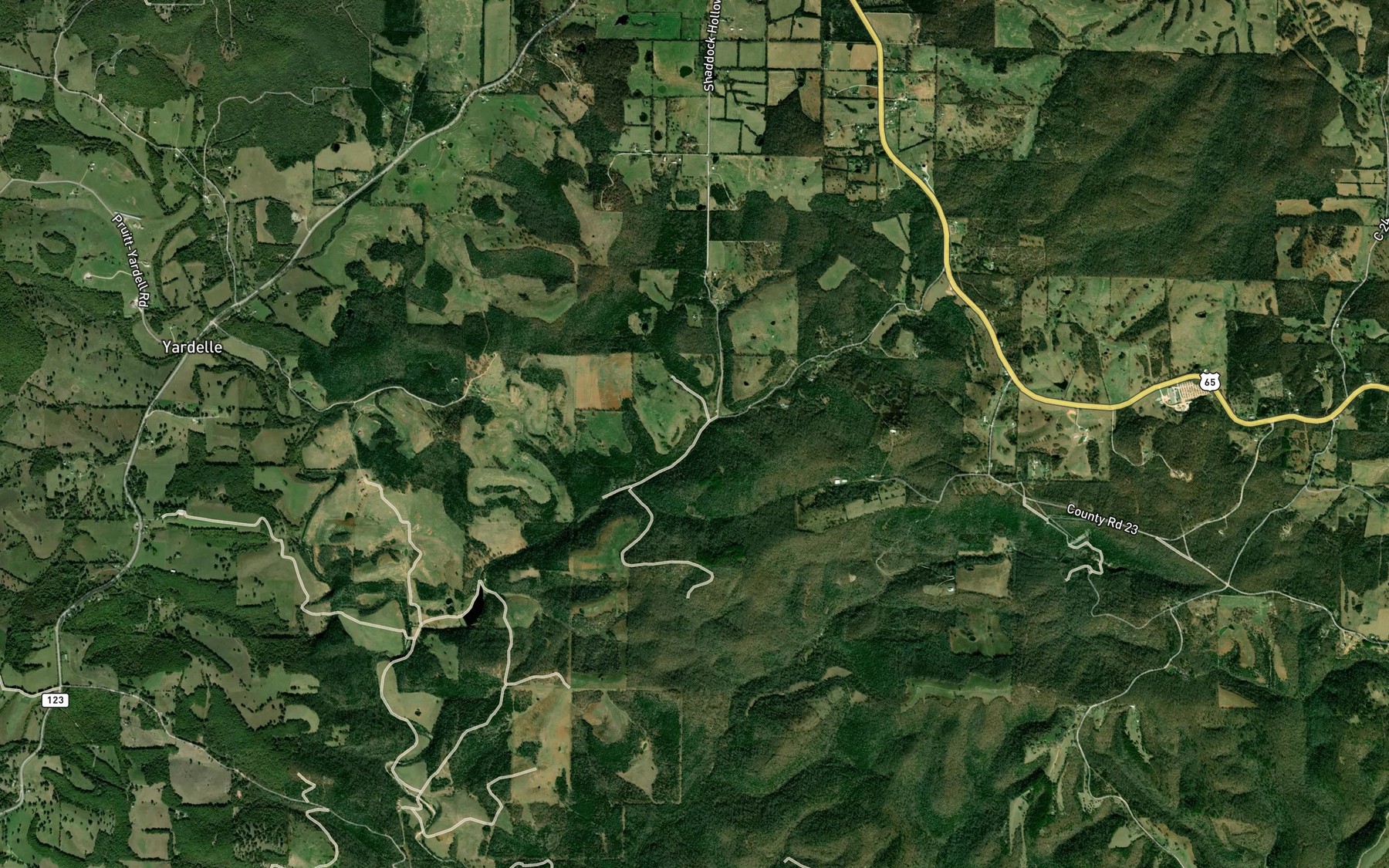 Satellite map of the Spring Brook
