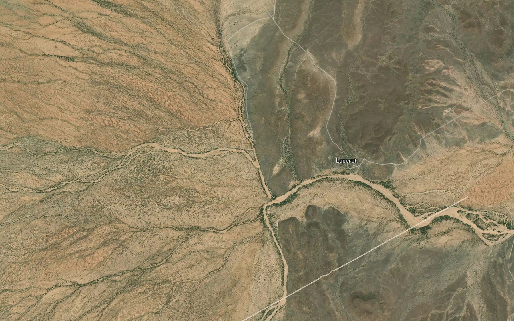 Satellite map of the Karako