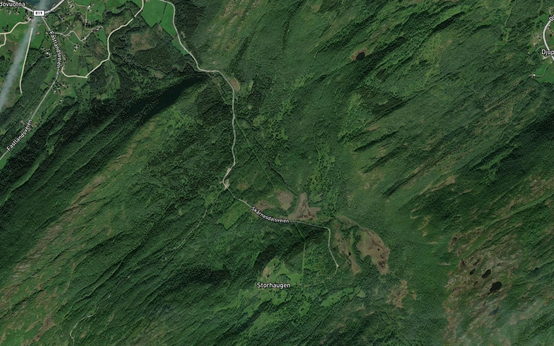 Satellite map of the Furuhaugfossen