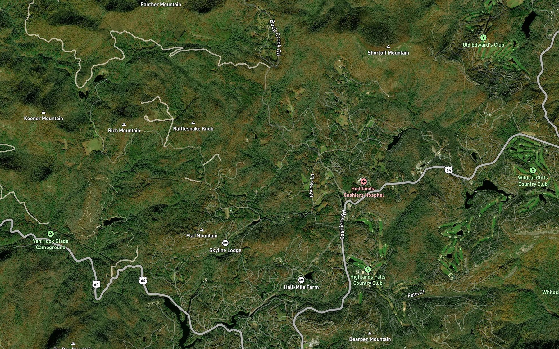 Satellite map of the Houston Branch
