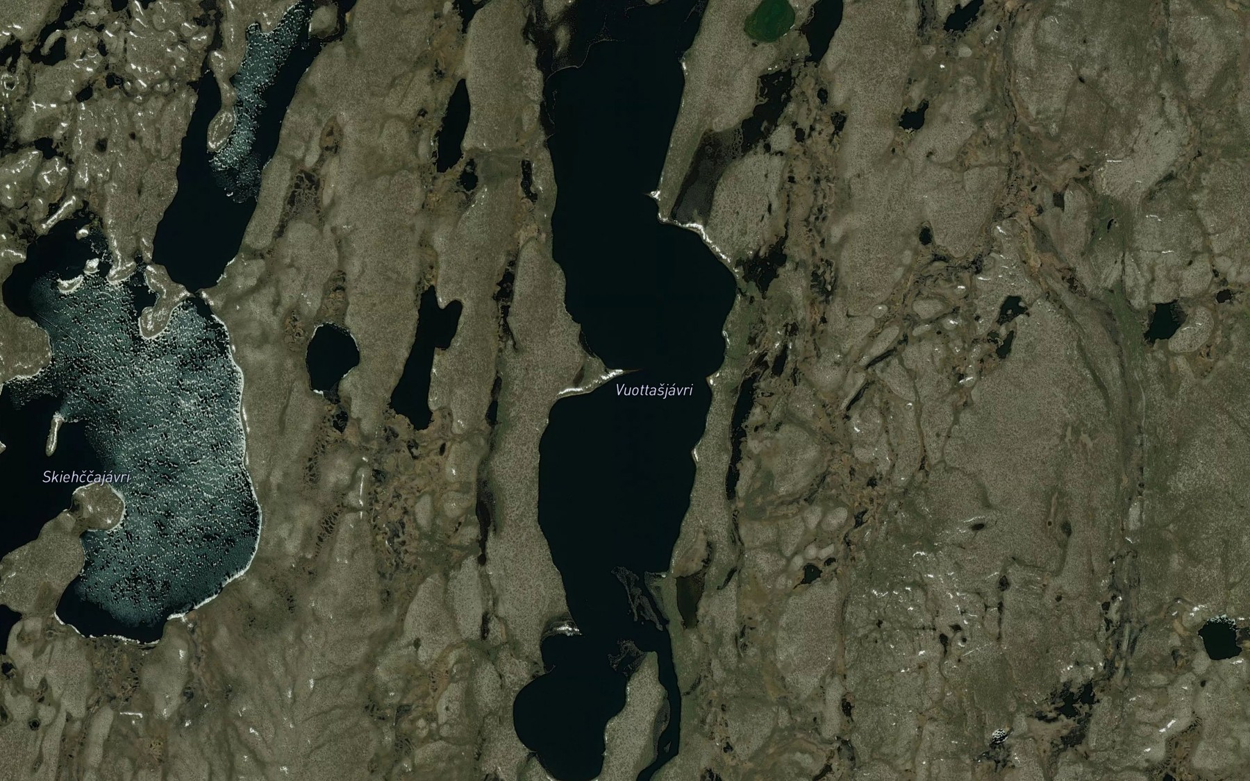 Satellite map of the Vuoddasjavri