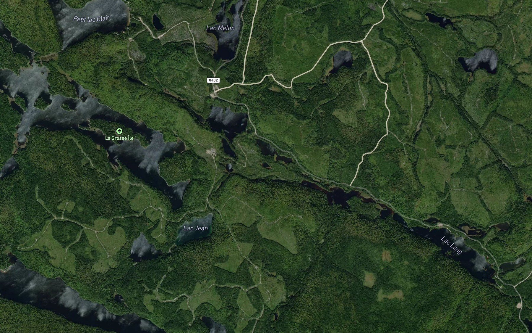 Satellite map of the Lac Jacqueline
