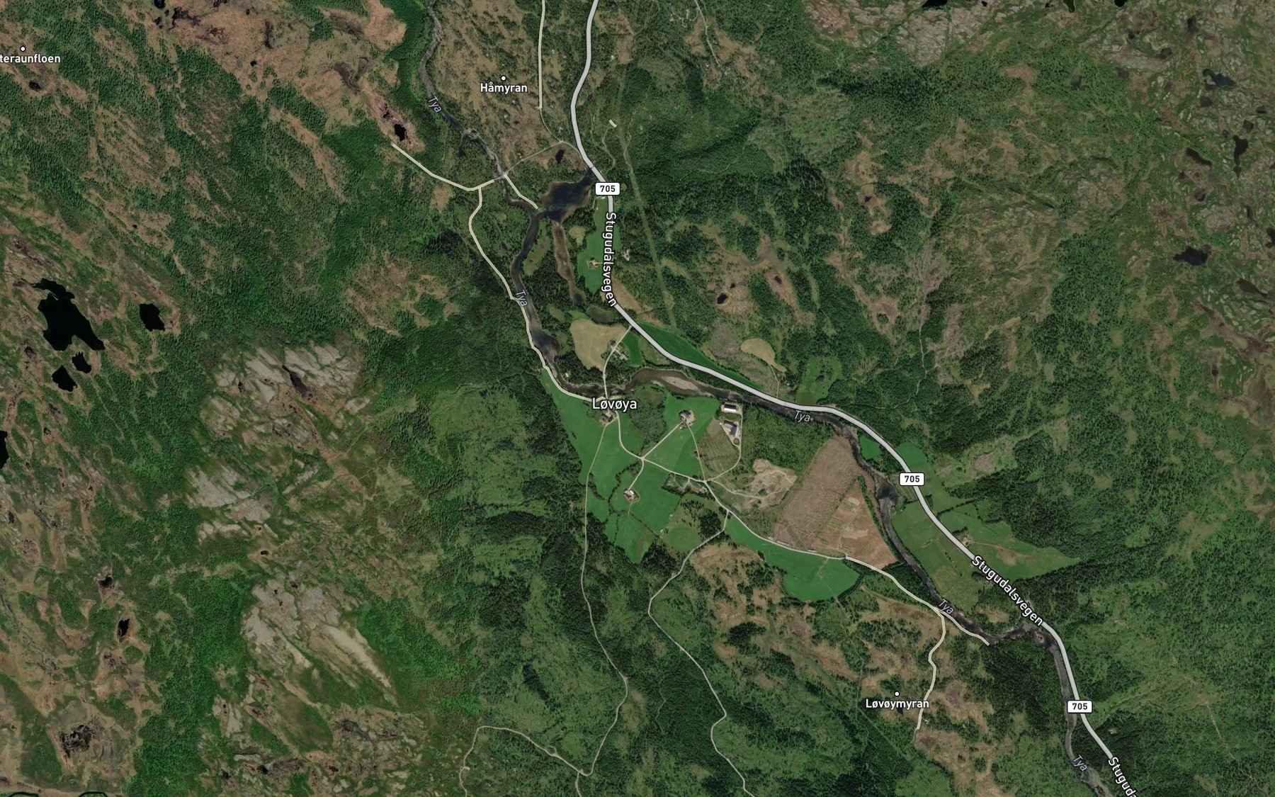 Satellite map of the Lovoybekken