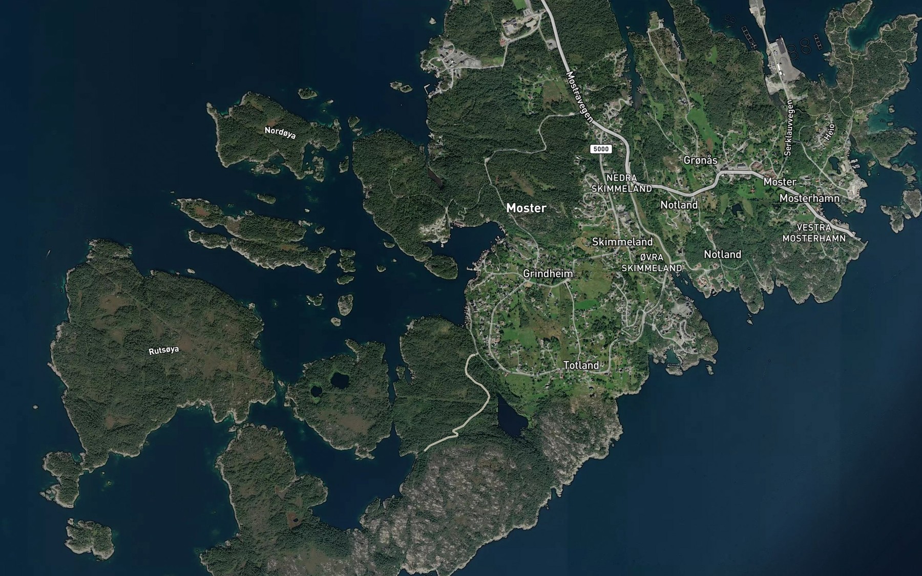 Satellite map of the Traedsvika