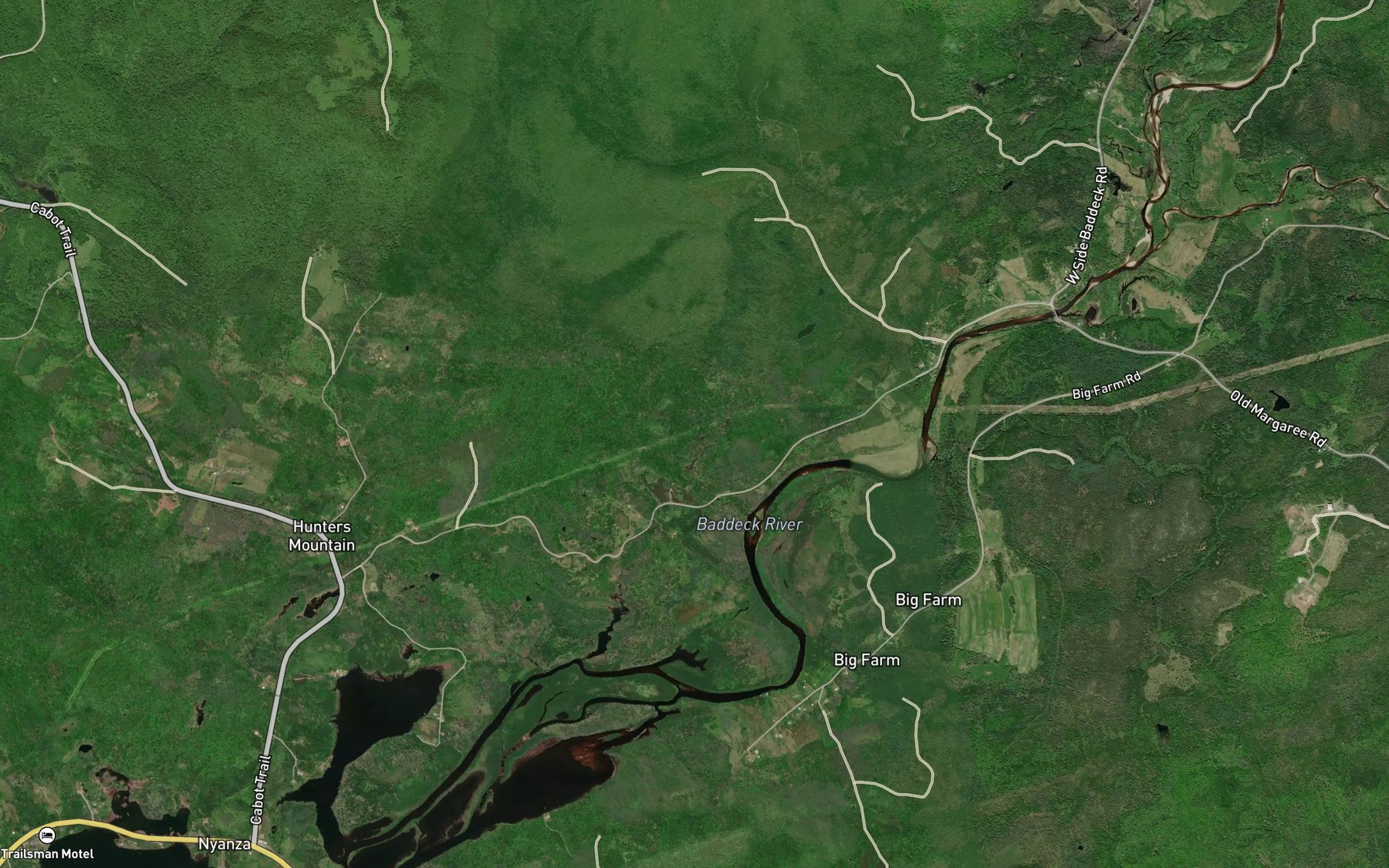 Satellite map of the Harris Brook