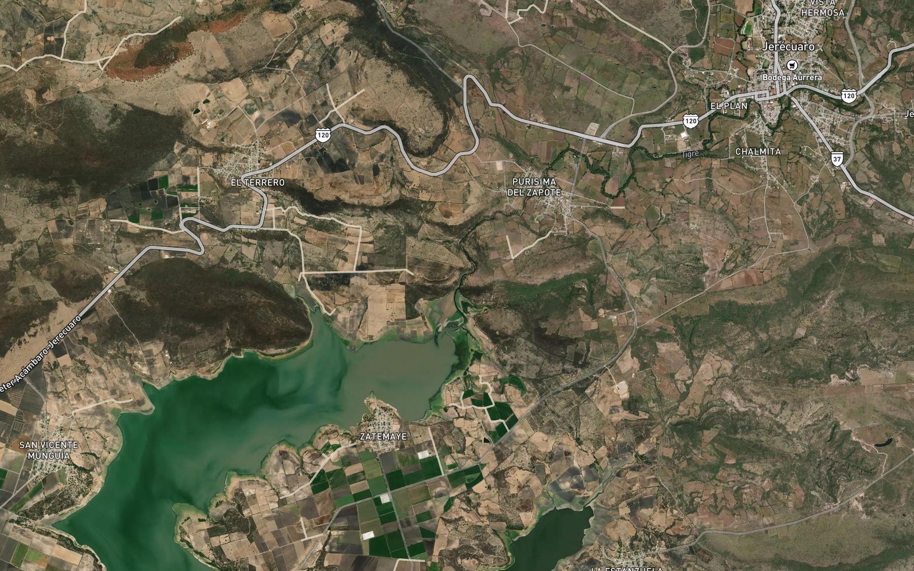 Satellite map of the El Tigre