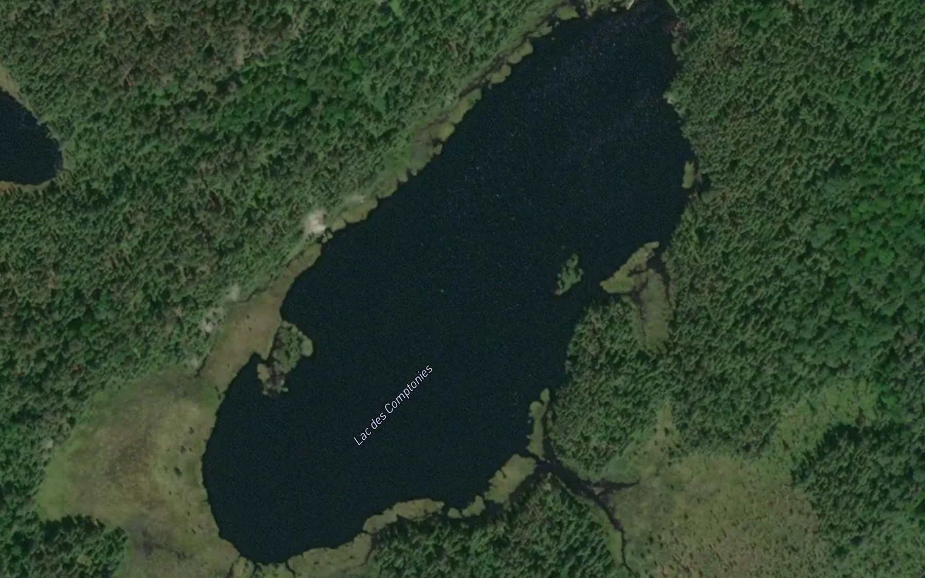 Satellite map of the Lac des Comptonies