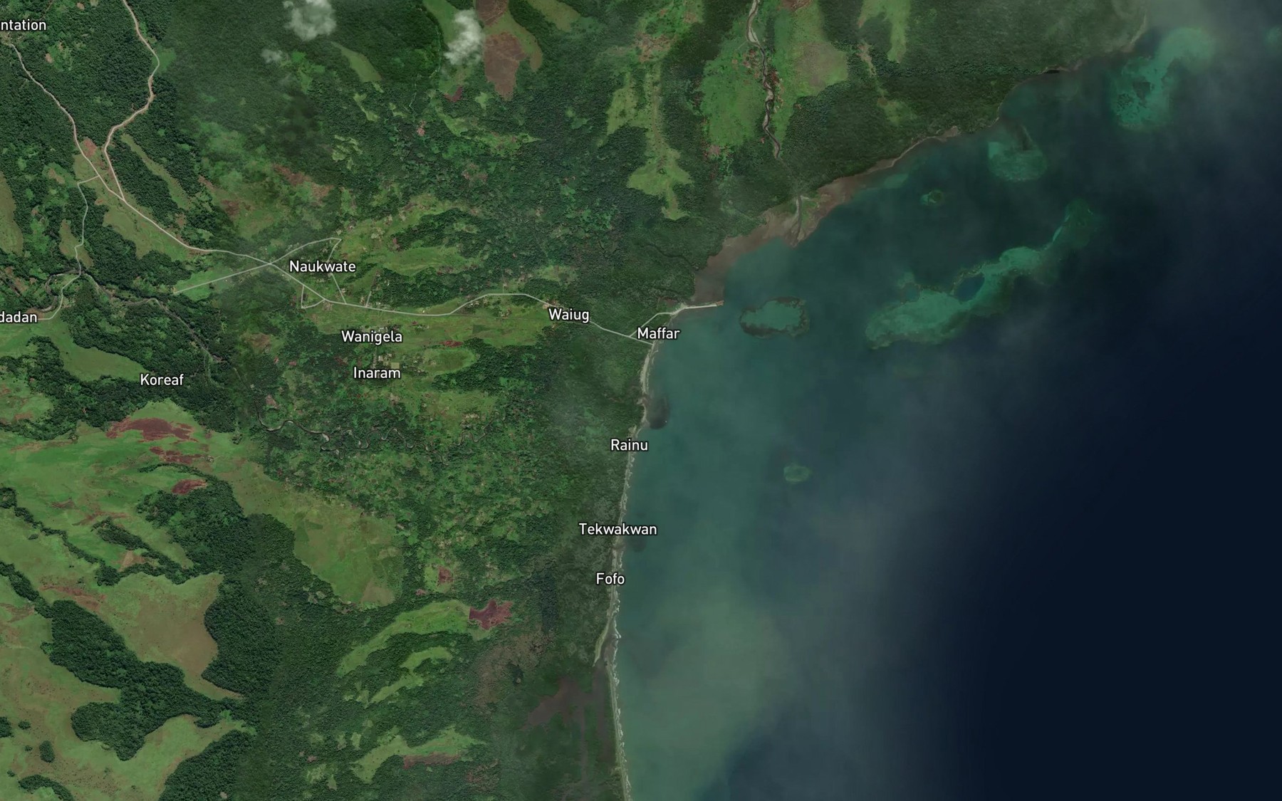 Satellite map of the Anina River