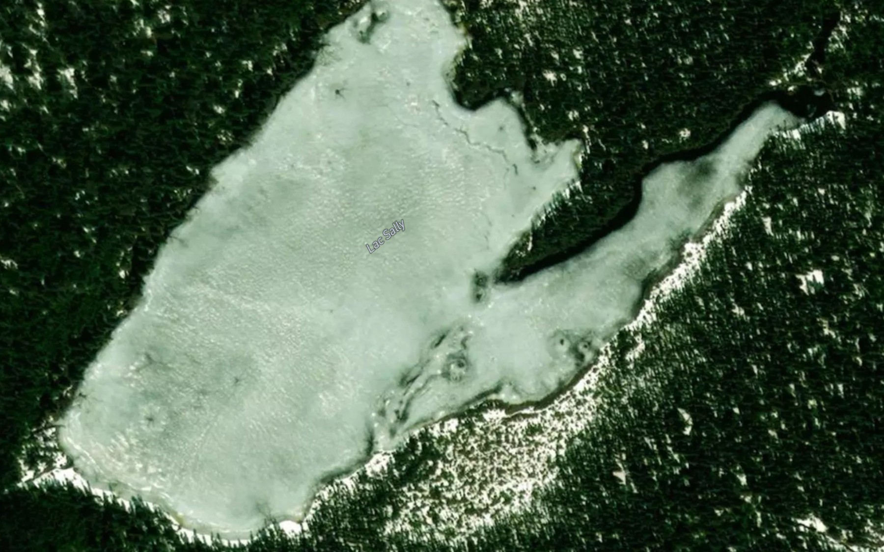 Satellite map of the Lac Sally