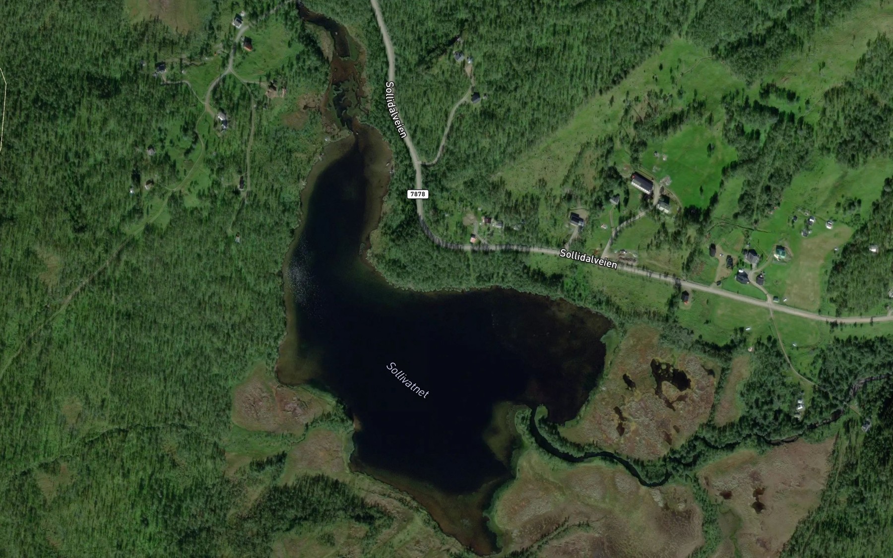 Satellite map of the Sollivatnet