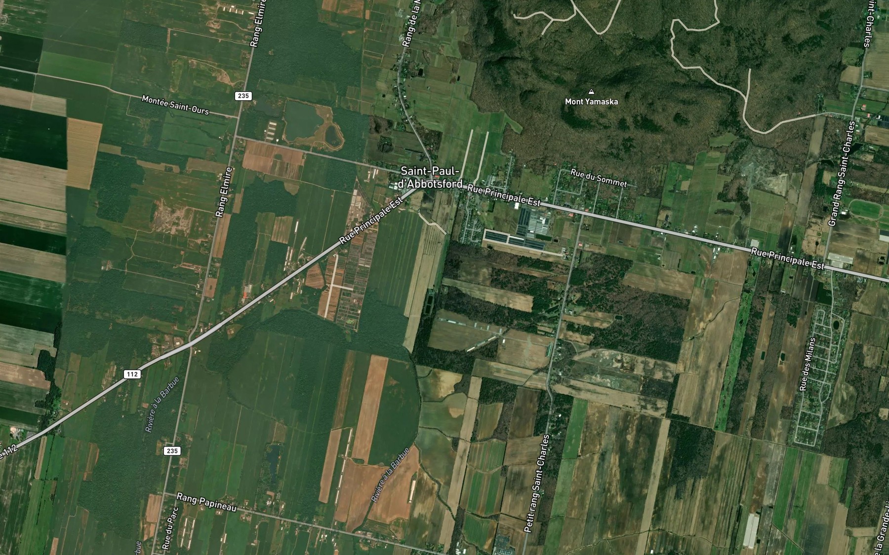 Satellite map of the Ruisseau Cote-Viens