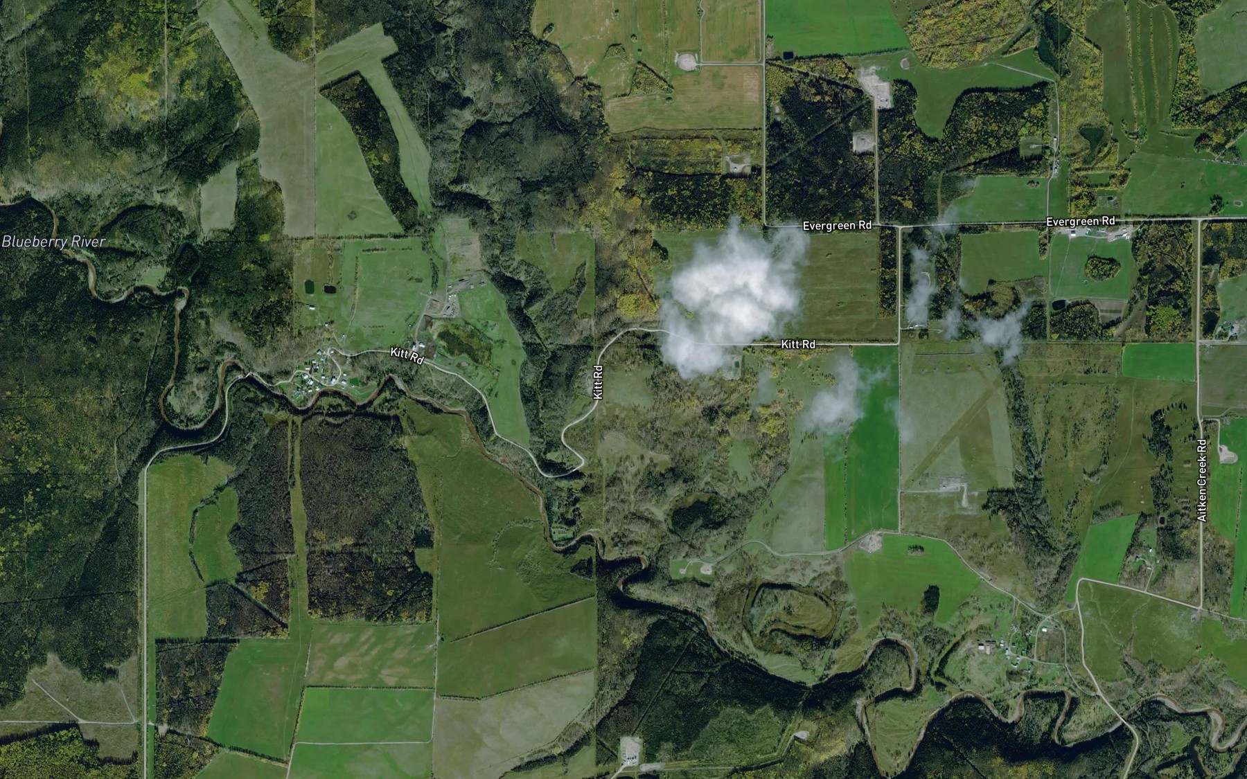 Satellite map of the Linde Creek