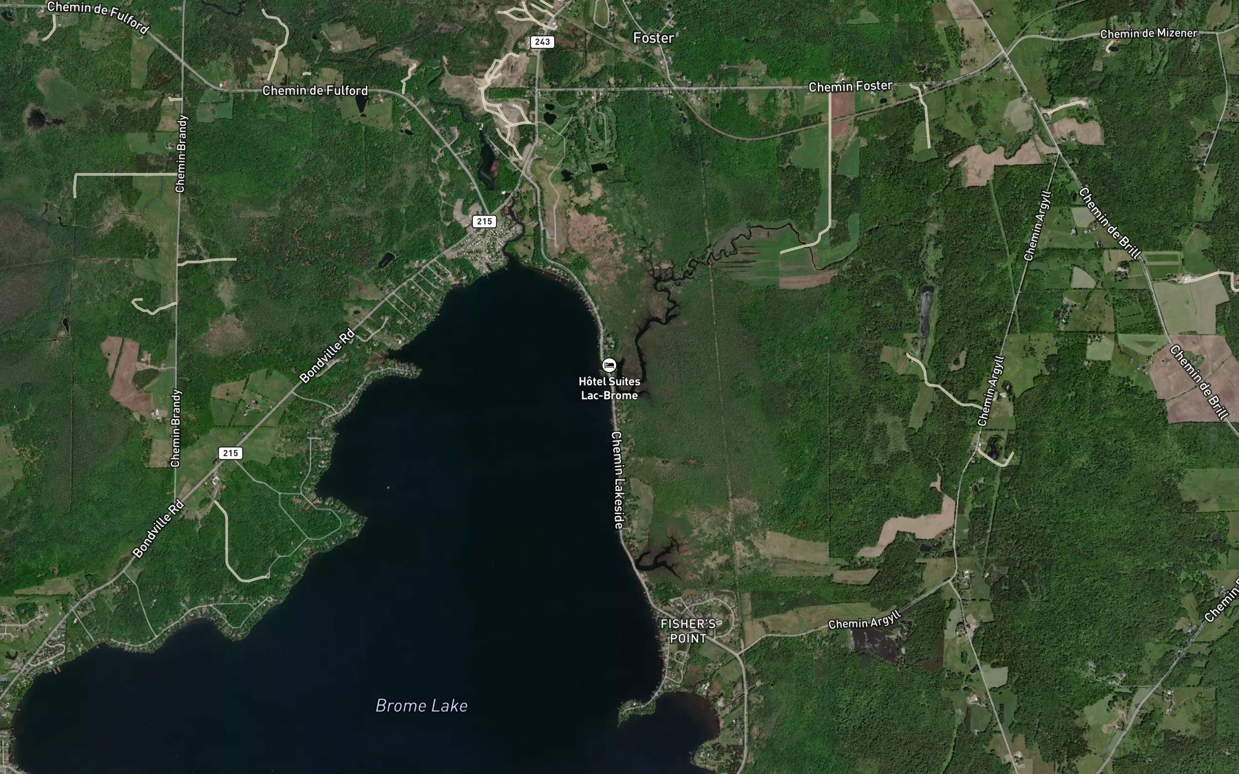 Satellite map of the Ruisseau Quilliams