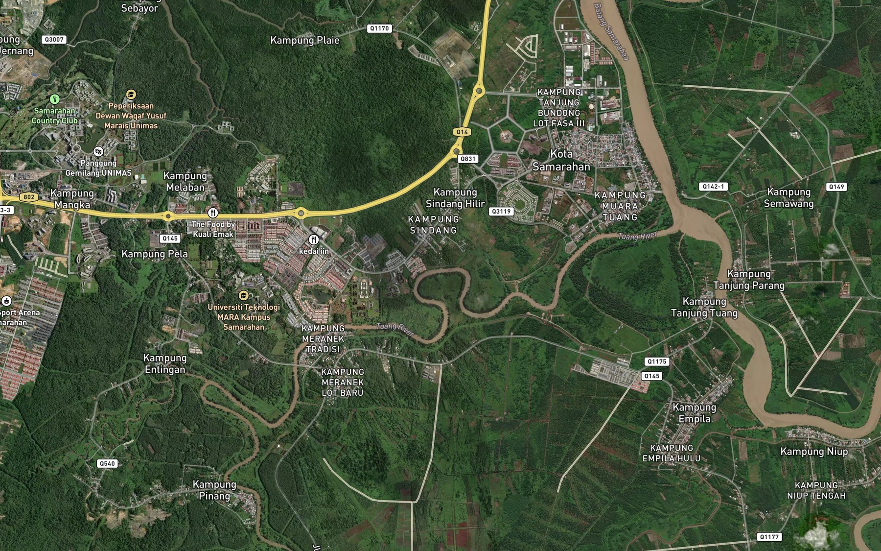 Satellite map of the Tanjong Pendam Chandi
