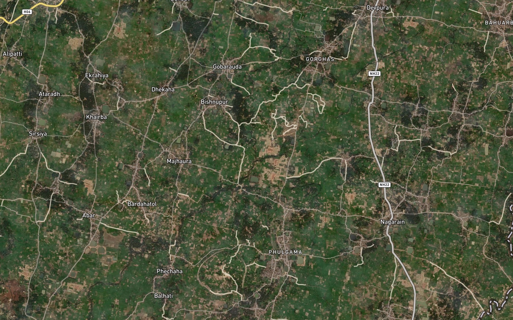 Satellite map of the Dudhmati Nadi