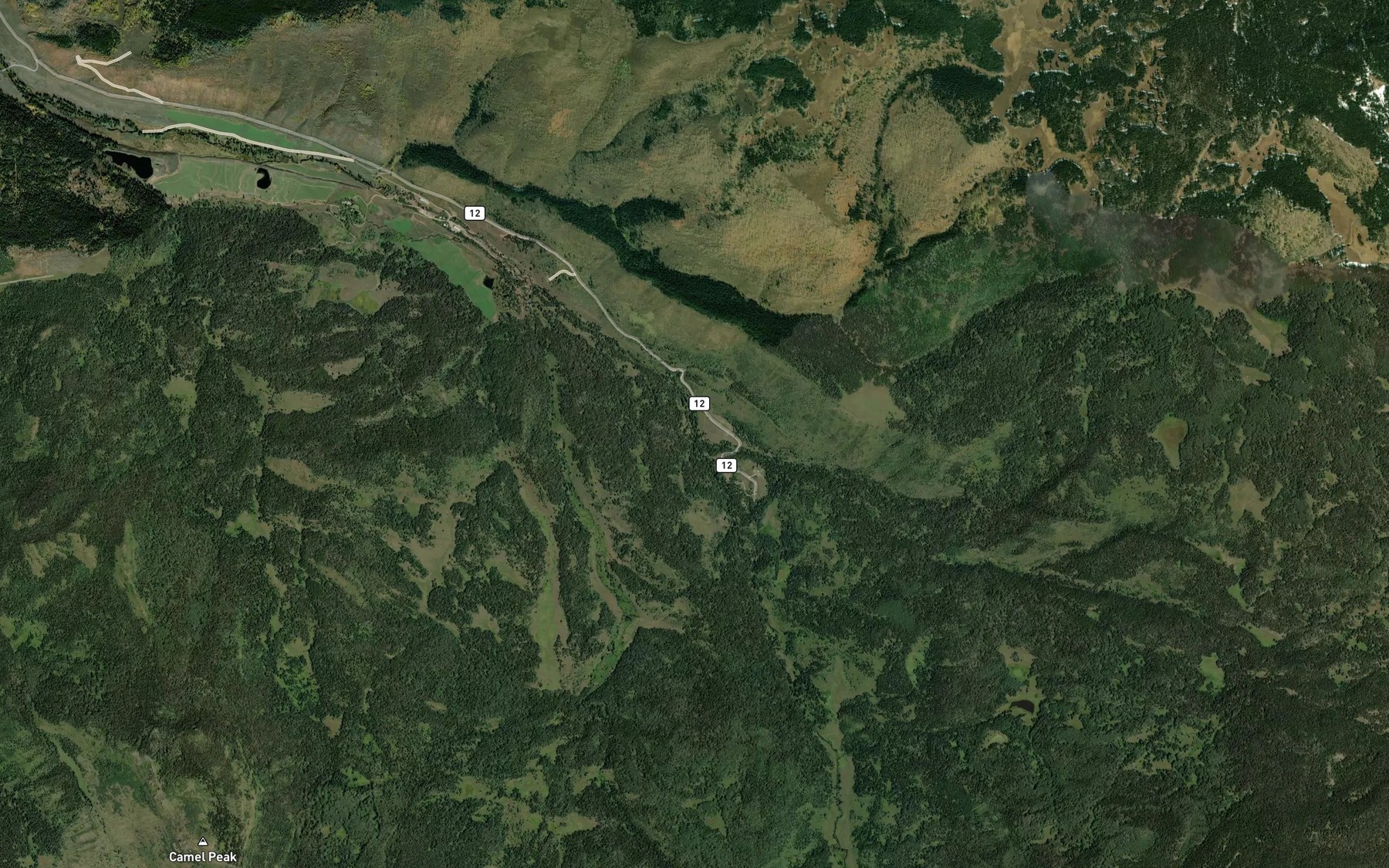 Satellite map of the East Marvine Creek