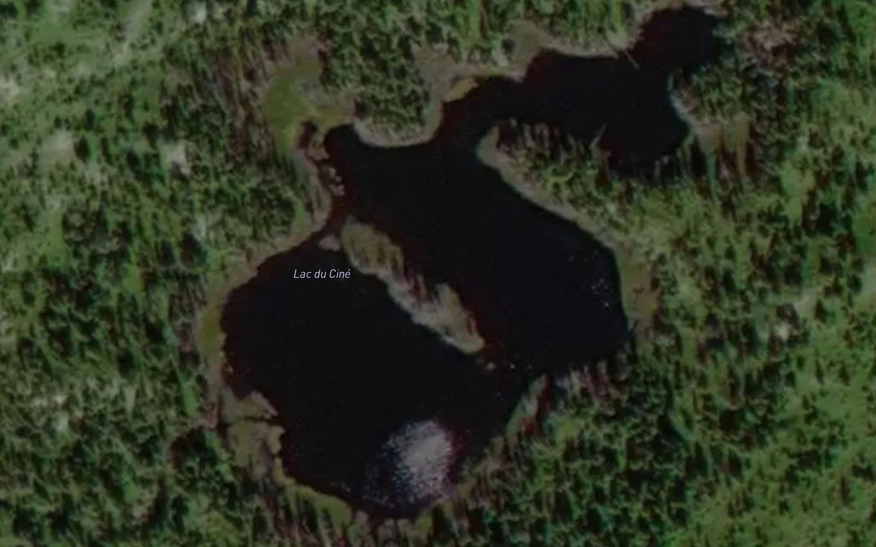 Satellite map of the Lac du Cine