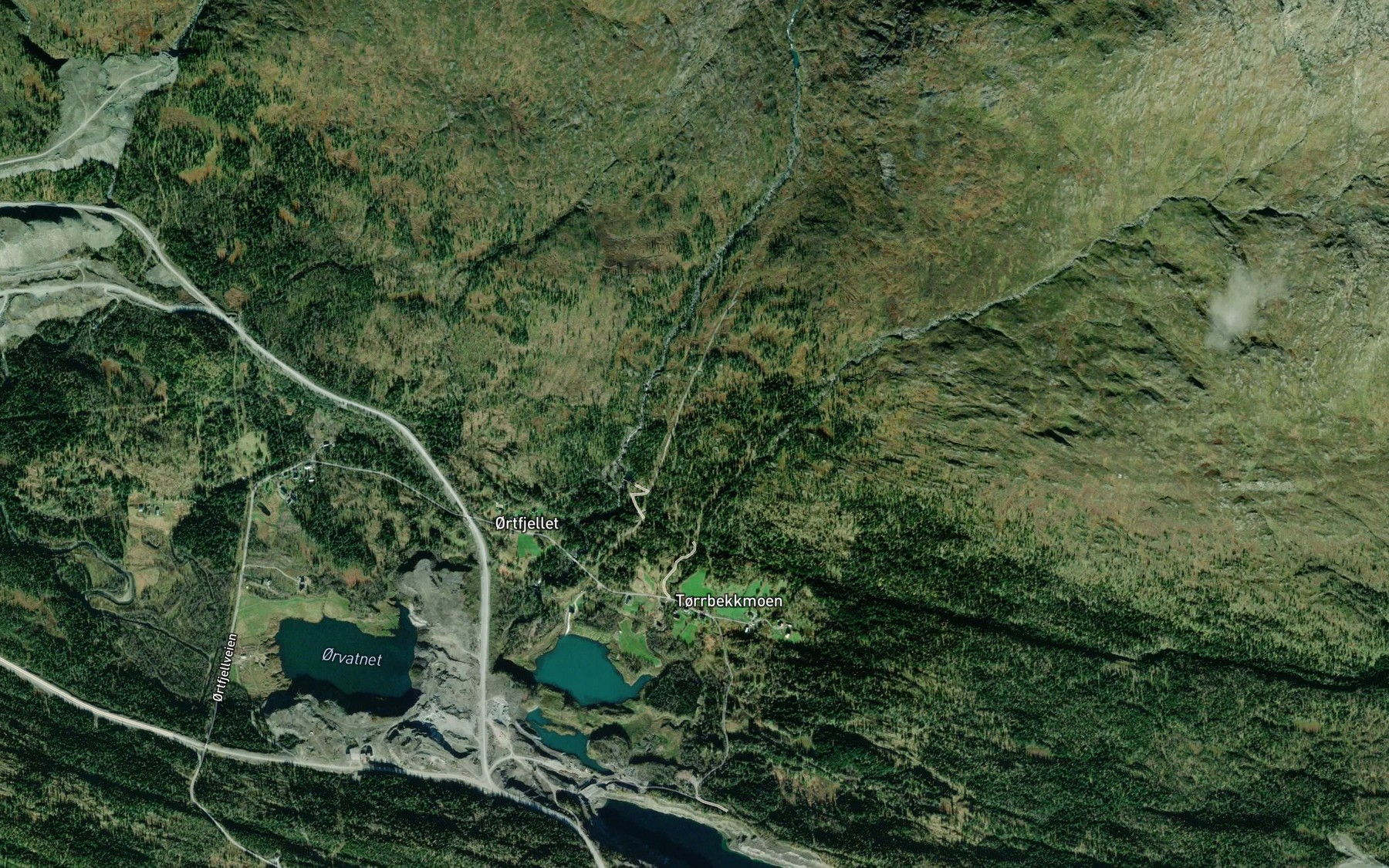 Satellite map of the Fjellbekken